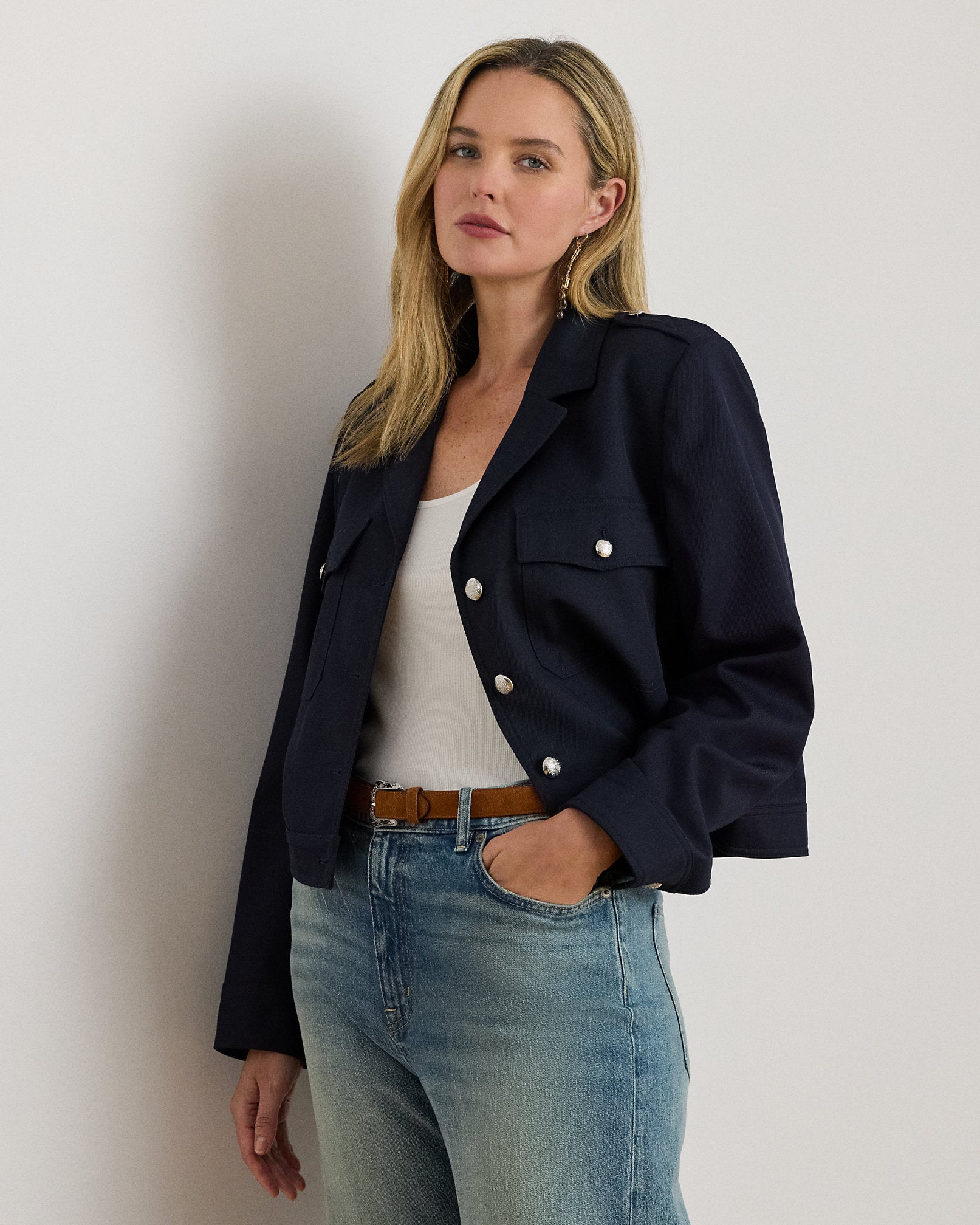 Ralph Lauren Cropped WoolBlend Twill Jacket