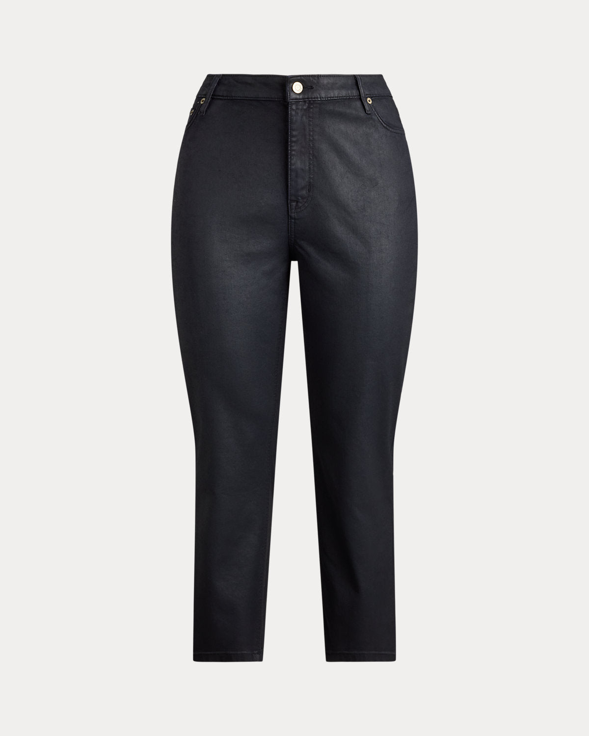 Ralph Lauren Coated HighRise Straight Ankle Jean