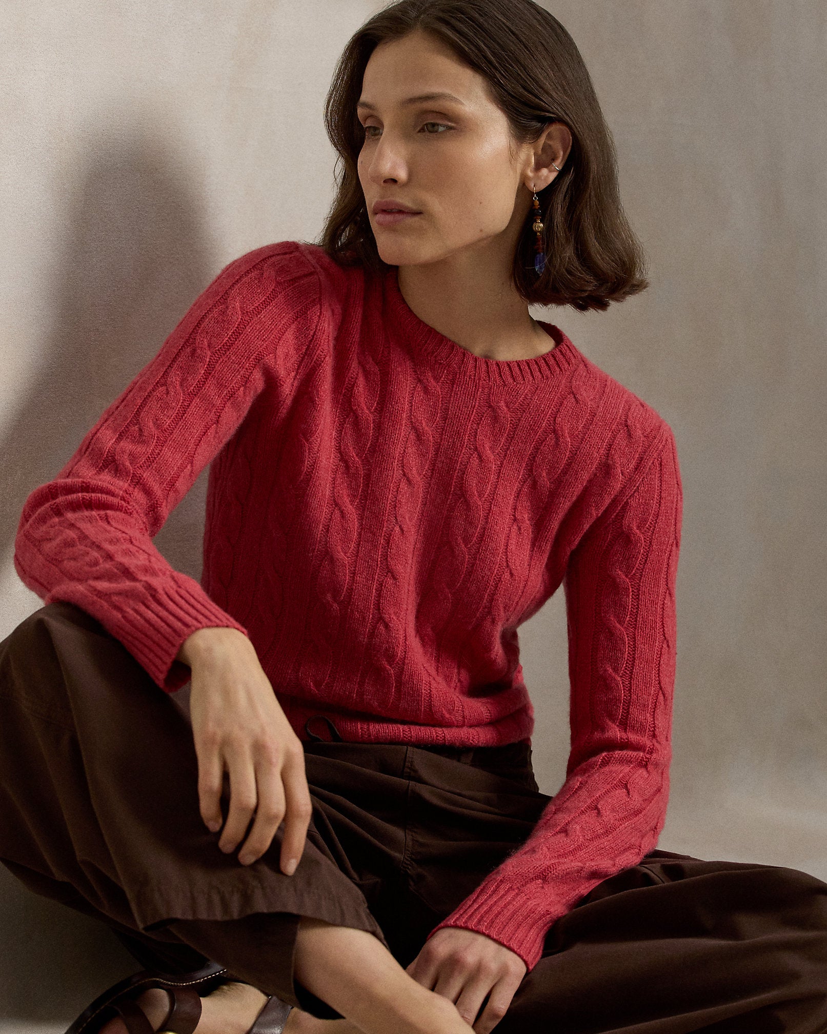 Ralph Lauren CableKnit Cashmere Sweater