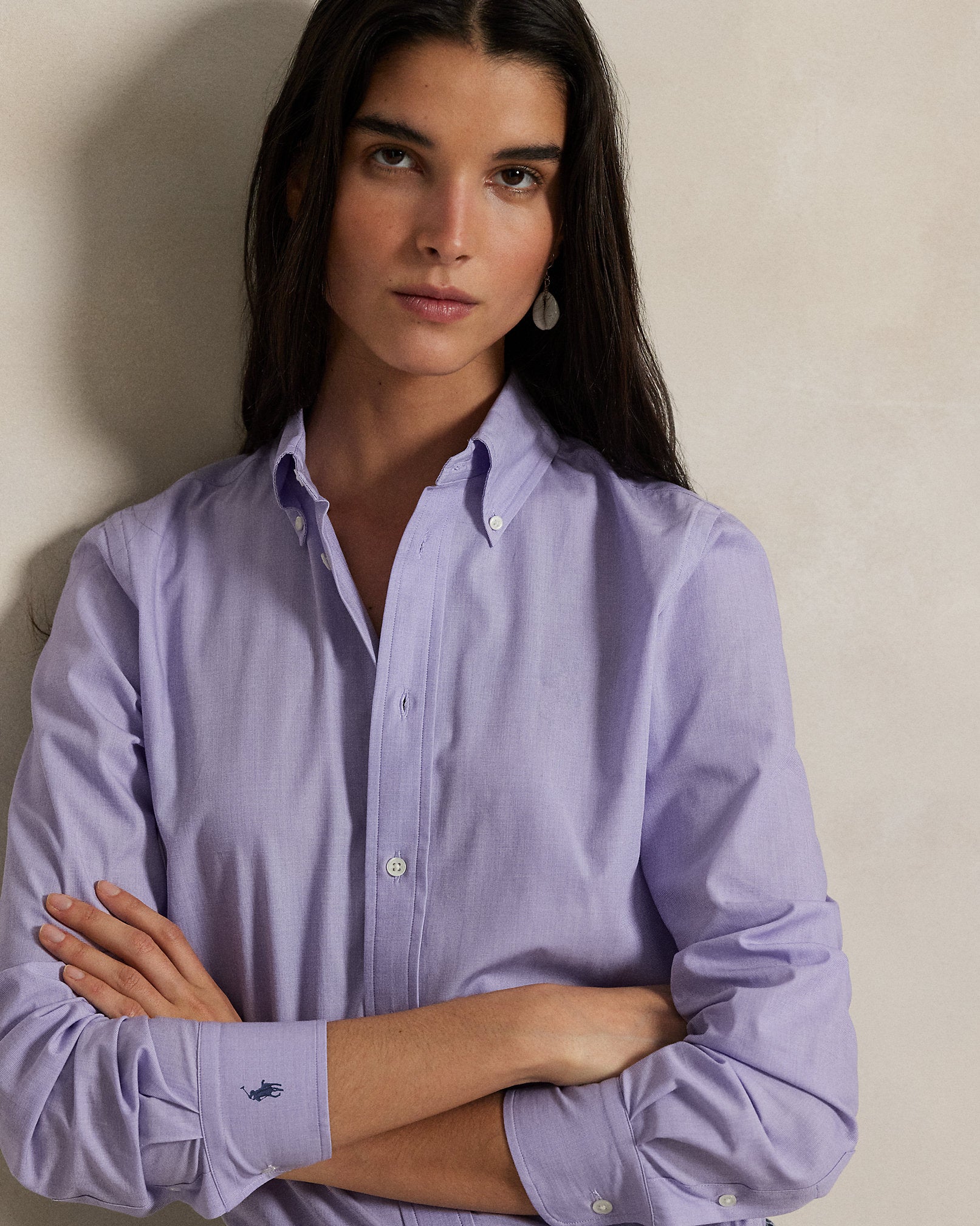 Ralph Lauren EndOnEnd Stretch Slim Fit Cotton Shirt