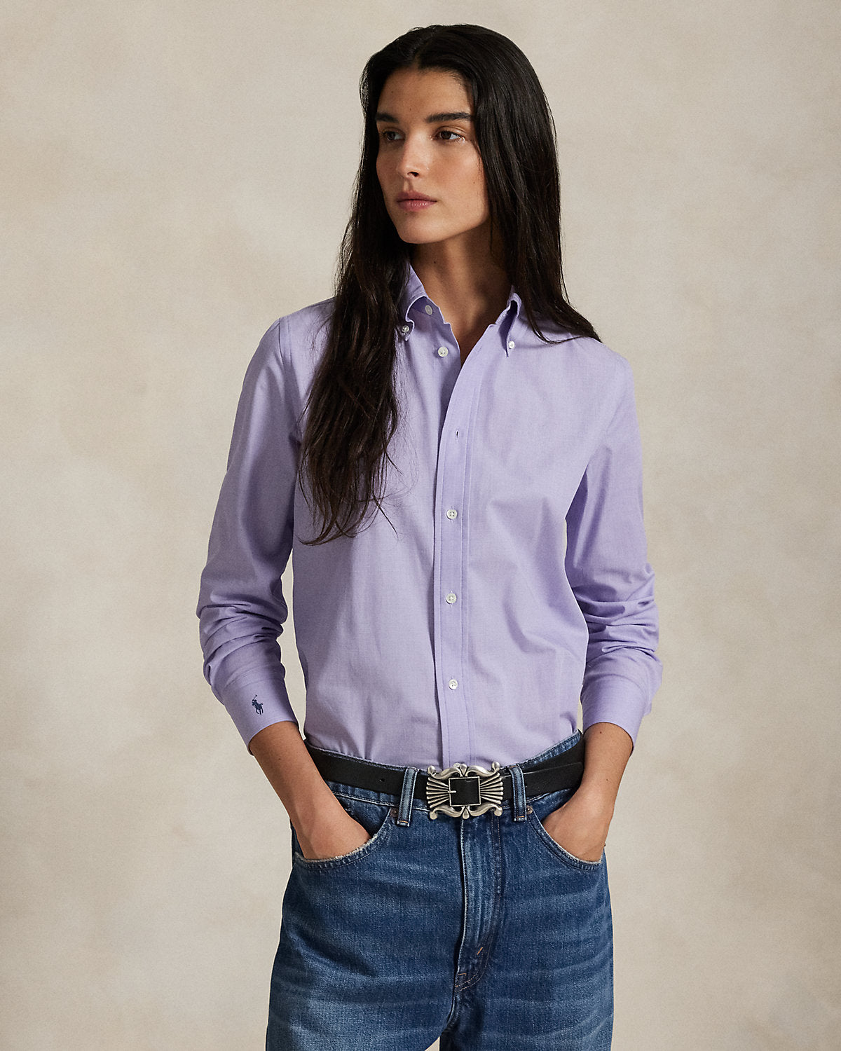 Ralph Lauren EndOnEnd Stretch Slim Fit Cotton Shirt