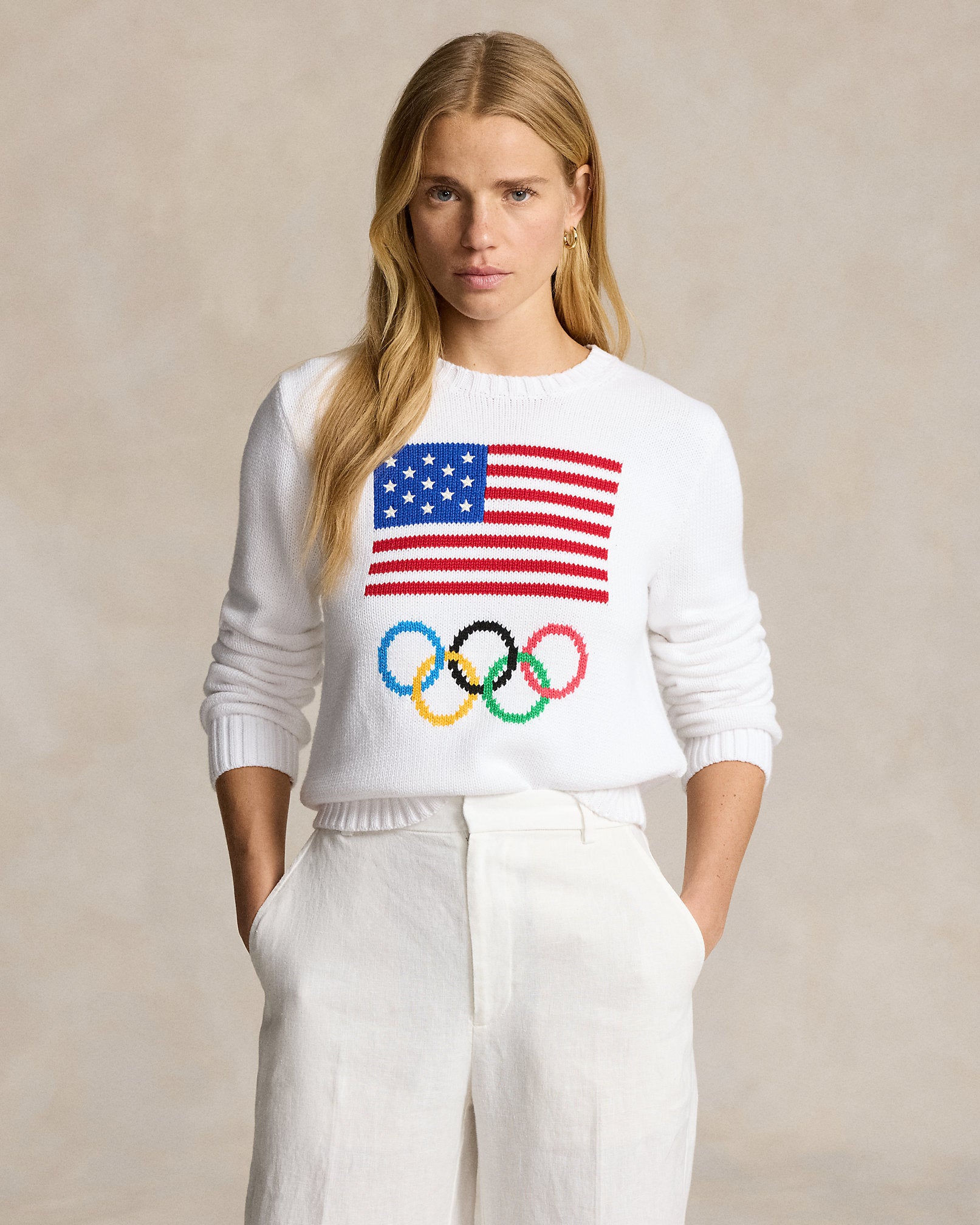 Ralph Lauren Team USA Graphic Cotton Sweater
