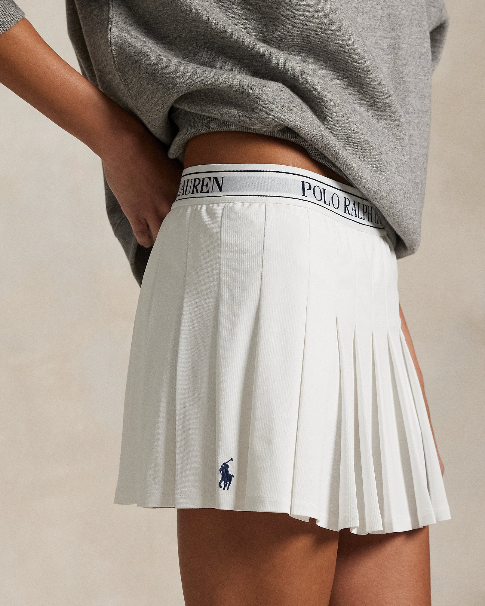 Ralph Lauren Piqué Mesh Pleated Skort
