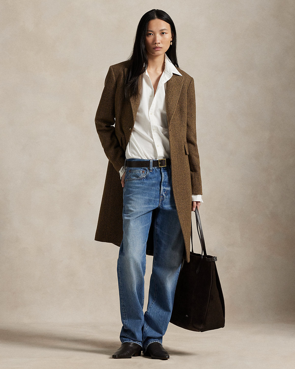 Ralph Lauren WoolBlend Herringbone Coat