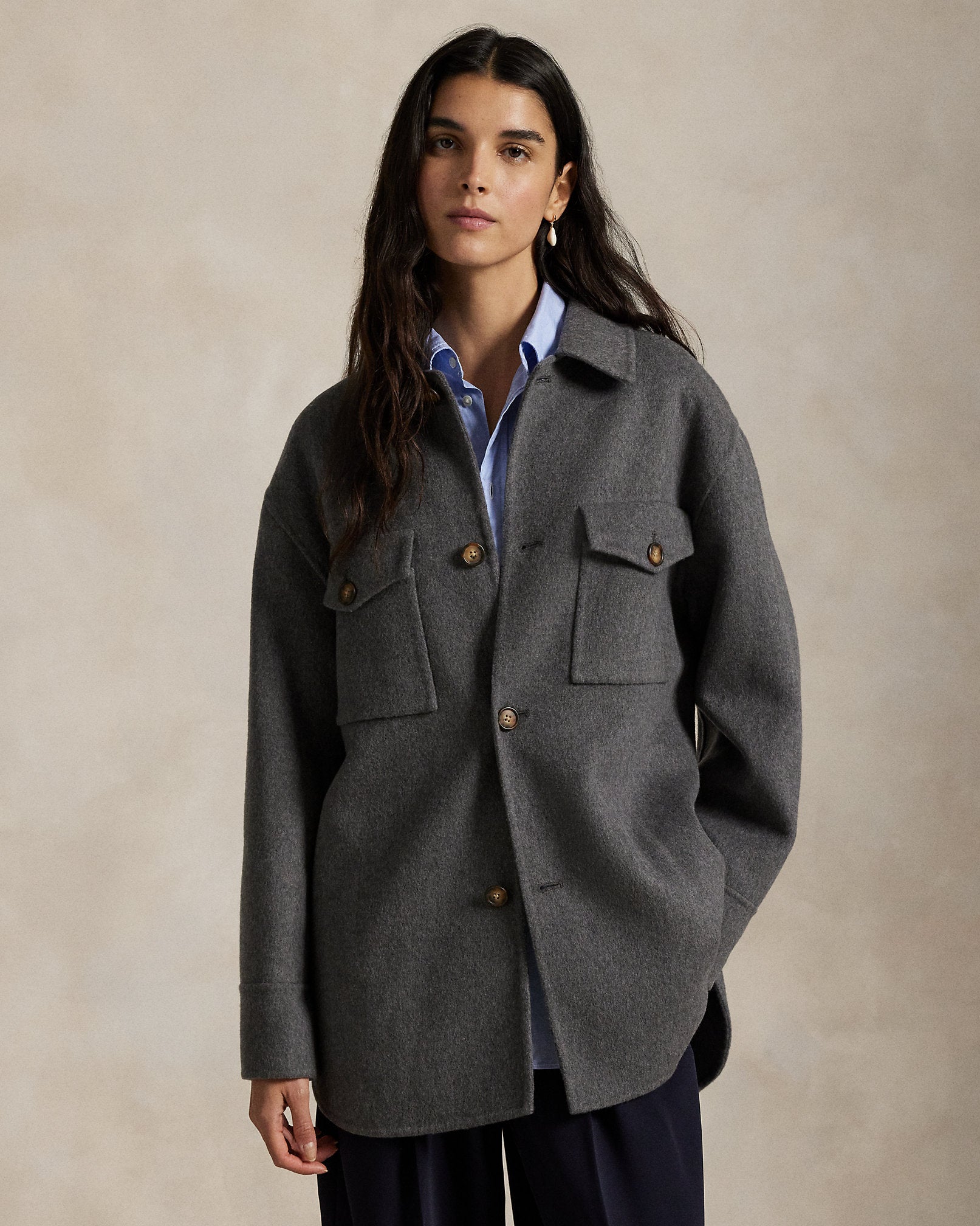 Ralph Lauren DoubleFaced Wool Shirt Jacket