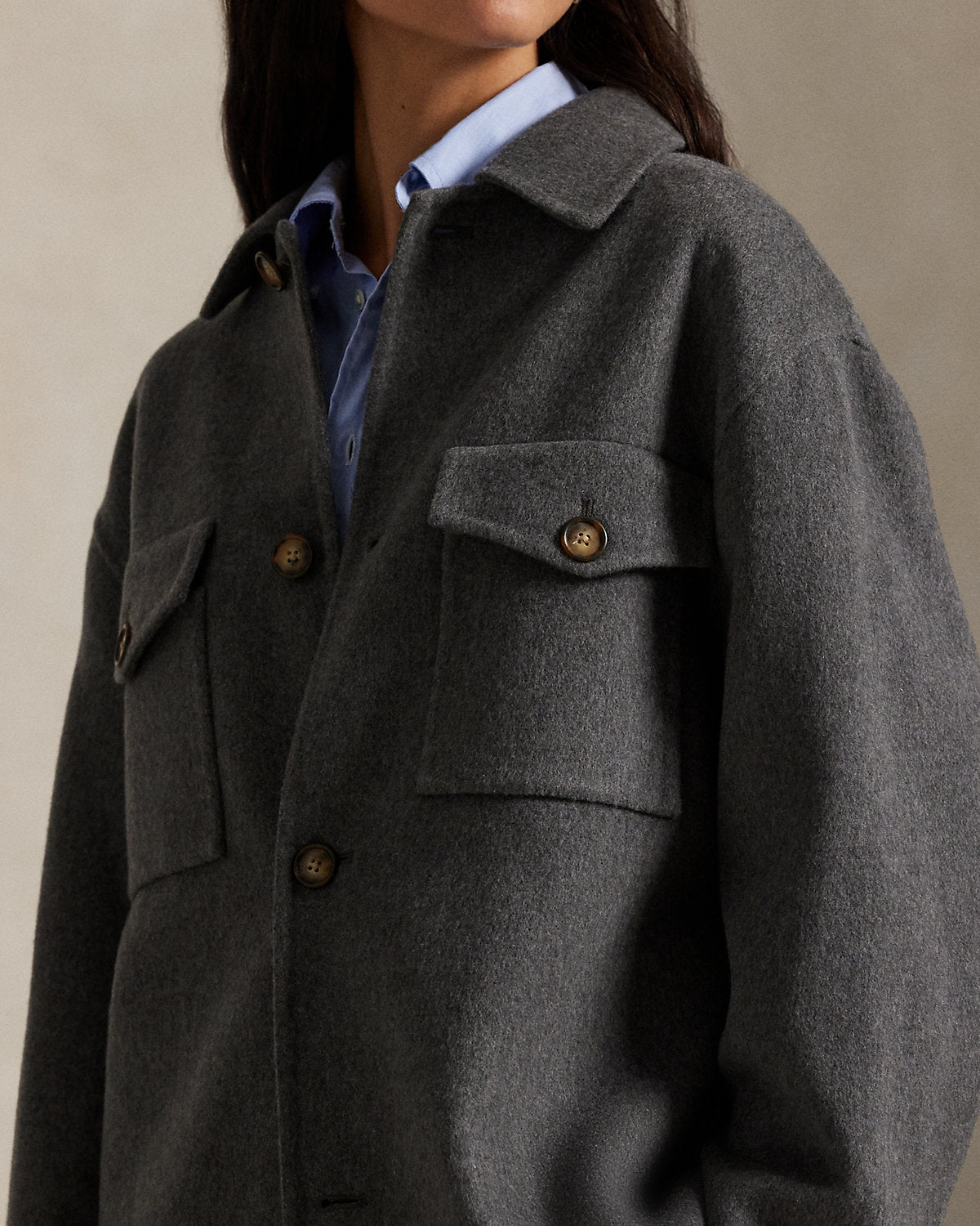 Ralph Lauren DoubleFaced Wool Shirt Jacket