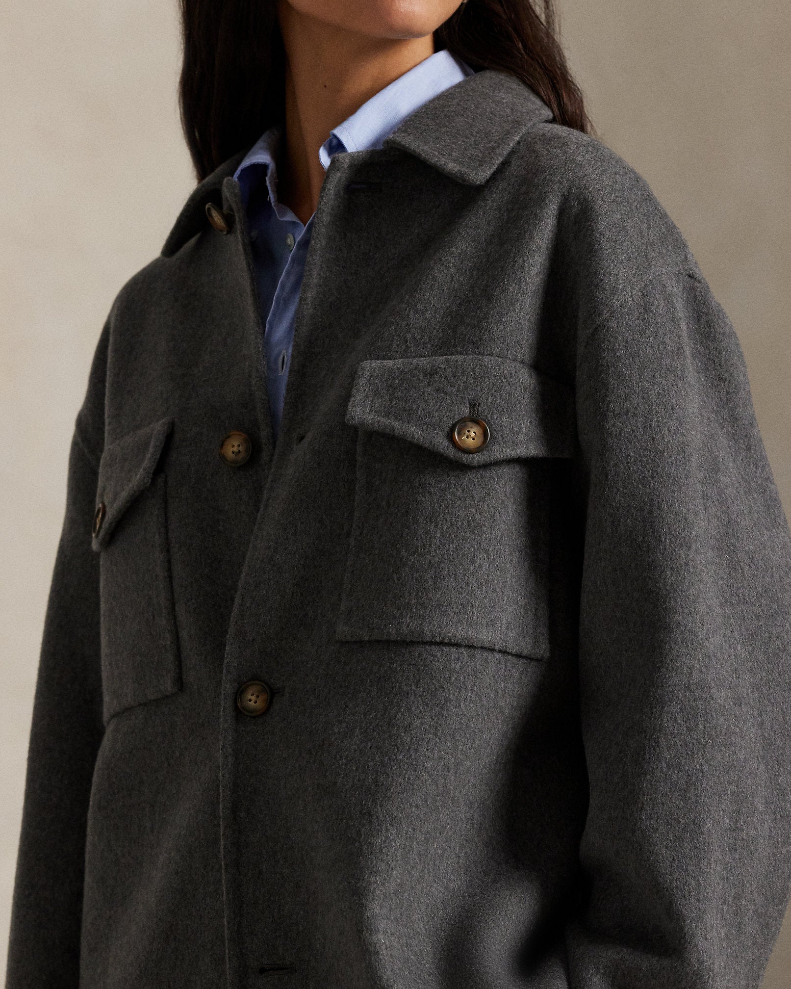 Ralph Lauren DoubleFaced Wool Shirt Jacket