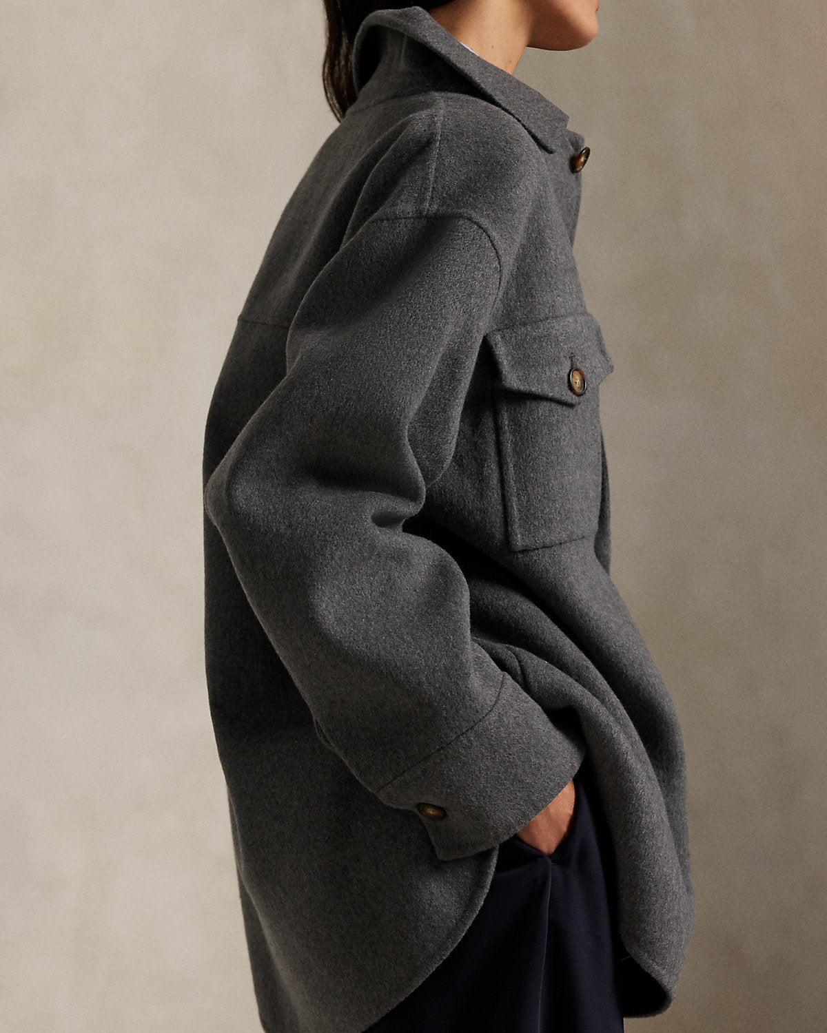 Ralph Lauren DoubleFaced Wool Shirt Jacket
