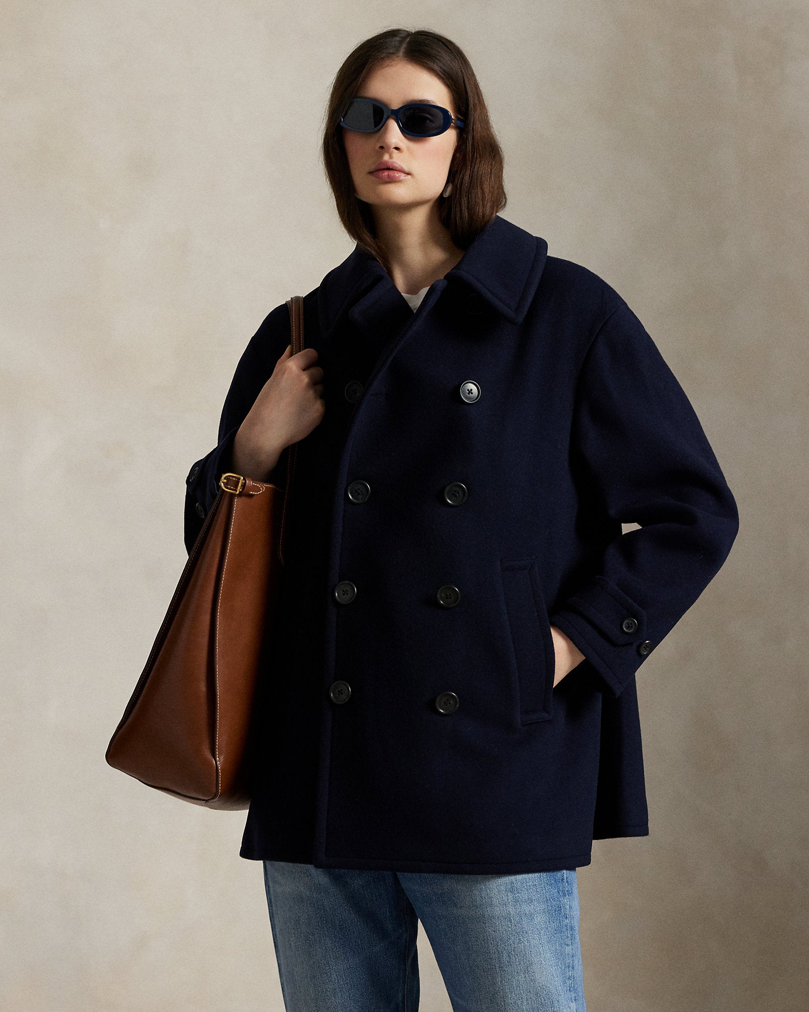 Ralph Lauren Wool Melton Peacoat