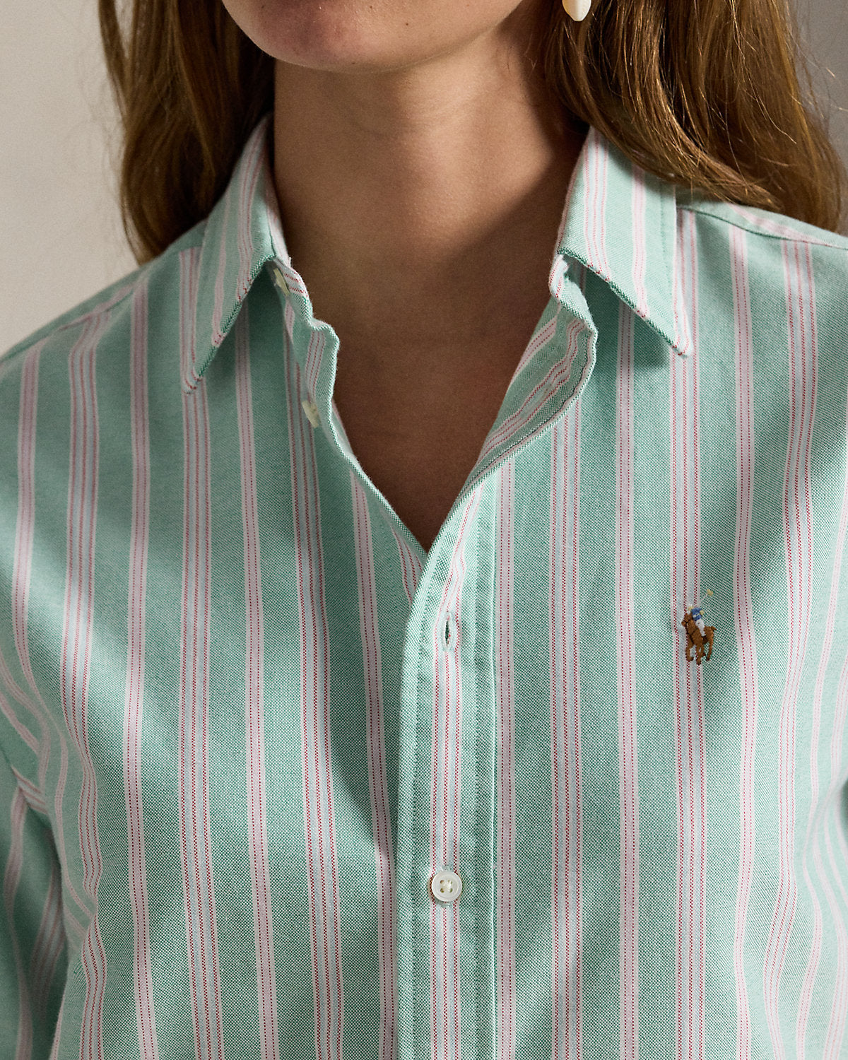 Ralph Lauren Classic Fit Striped Cotton Oxford Shirt