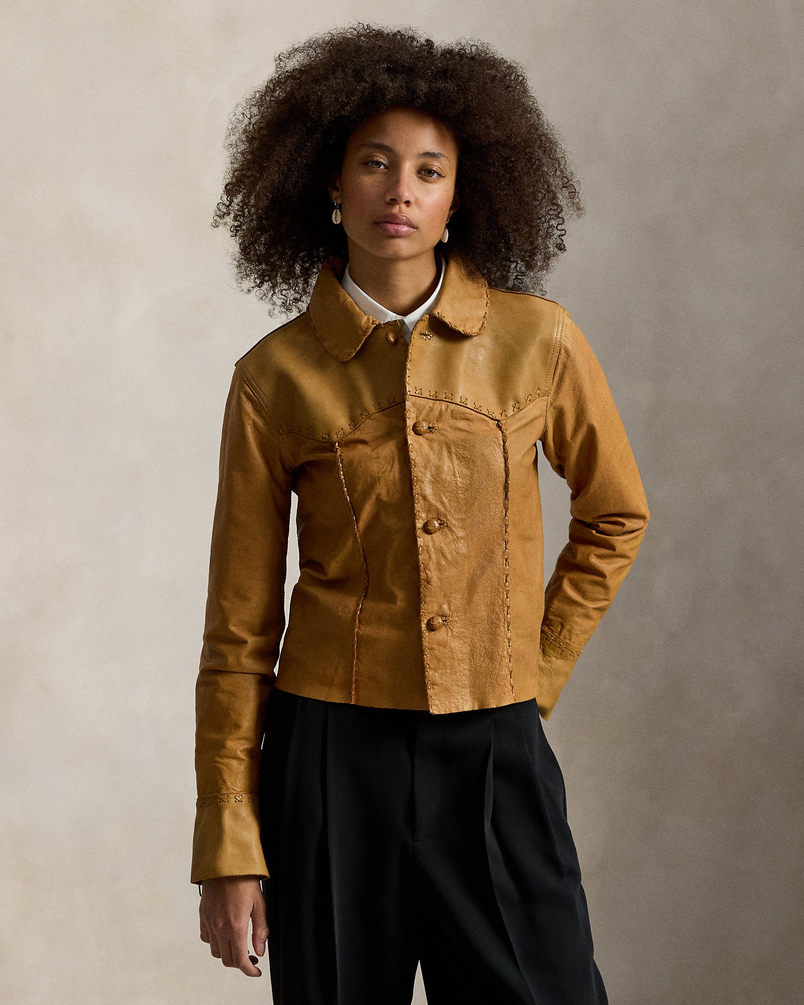 Ralph Lauren Western Leather Shirt Jacket