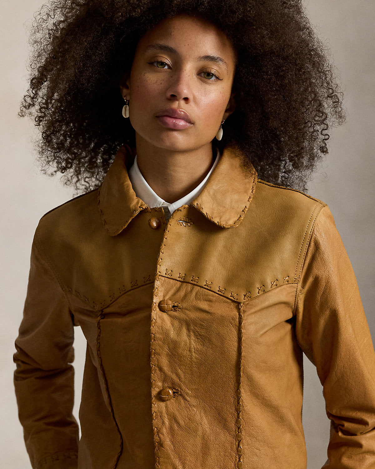 Ralph Lauren Western Leather Shirt Jacket