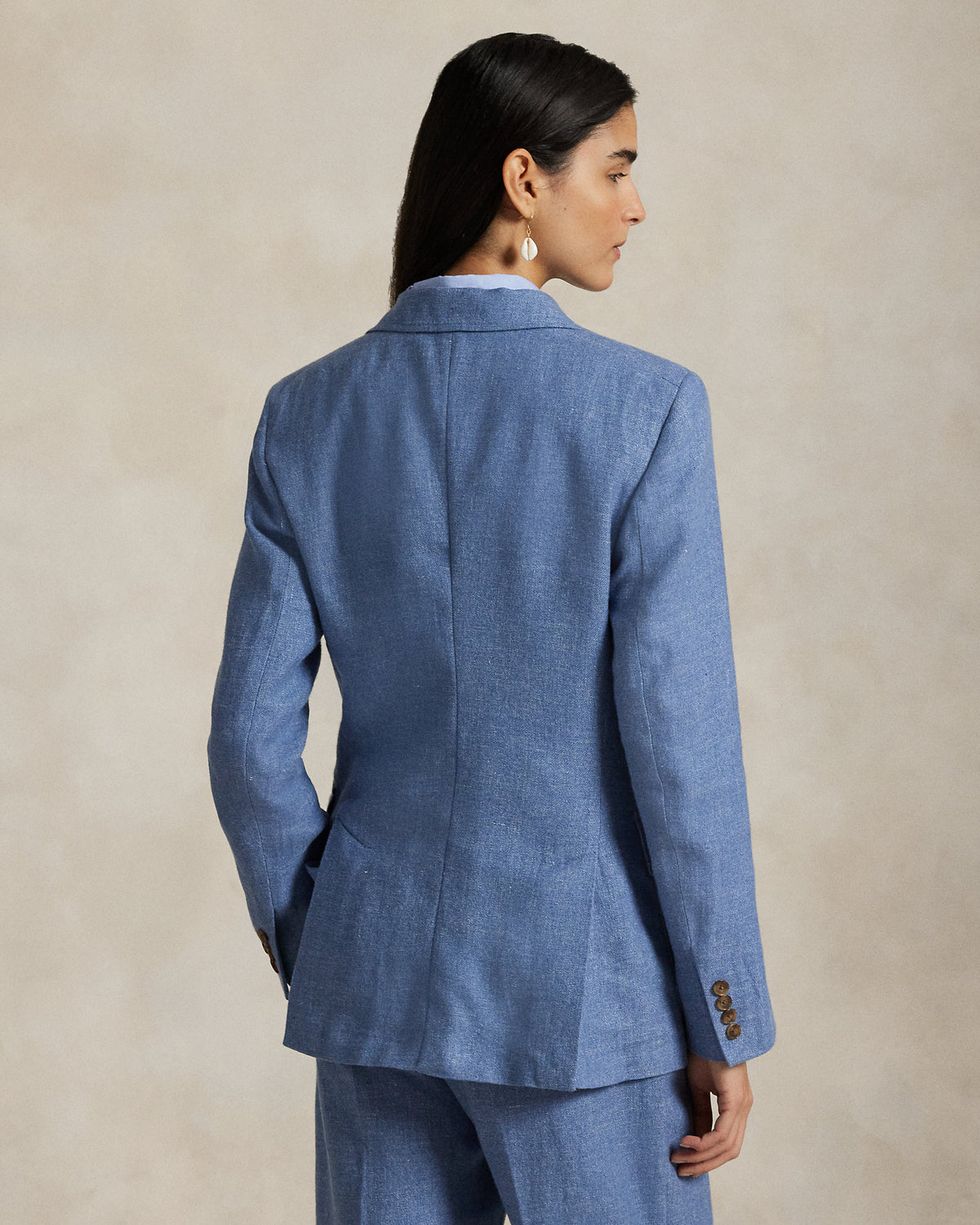 Ralph Lauren SingleBreasted LinenCotton Blazer