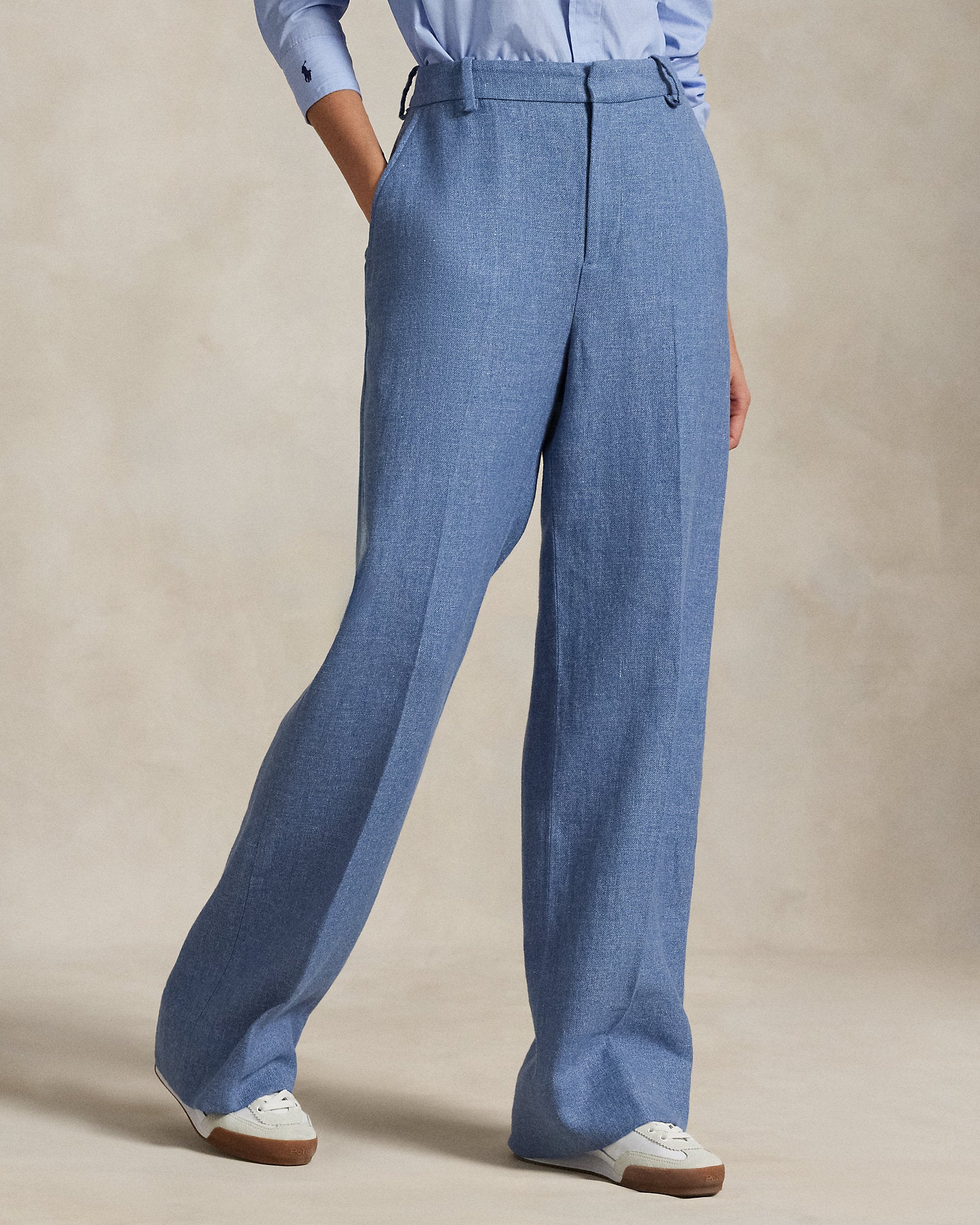 Ralph Lauren LinenCotton Twill WideLeg Pant