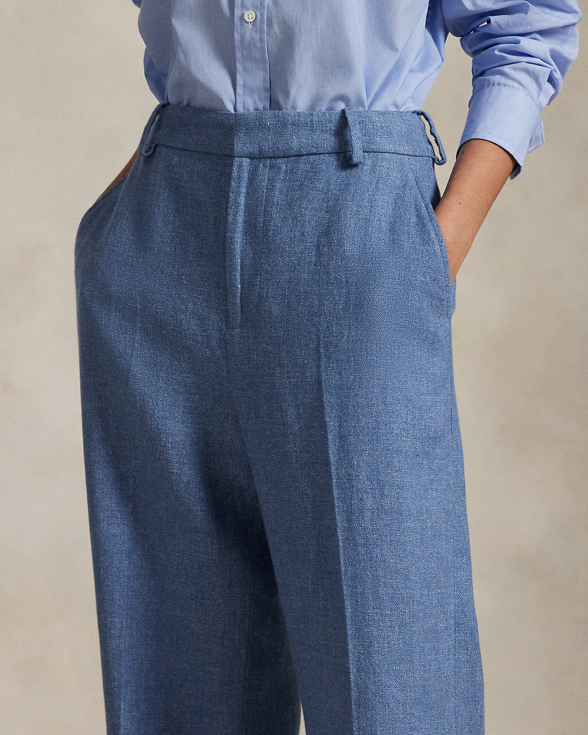 Ralph Lauren LinenCotton Twill WideLeg Pant