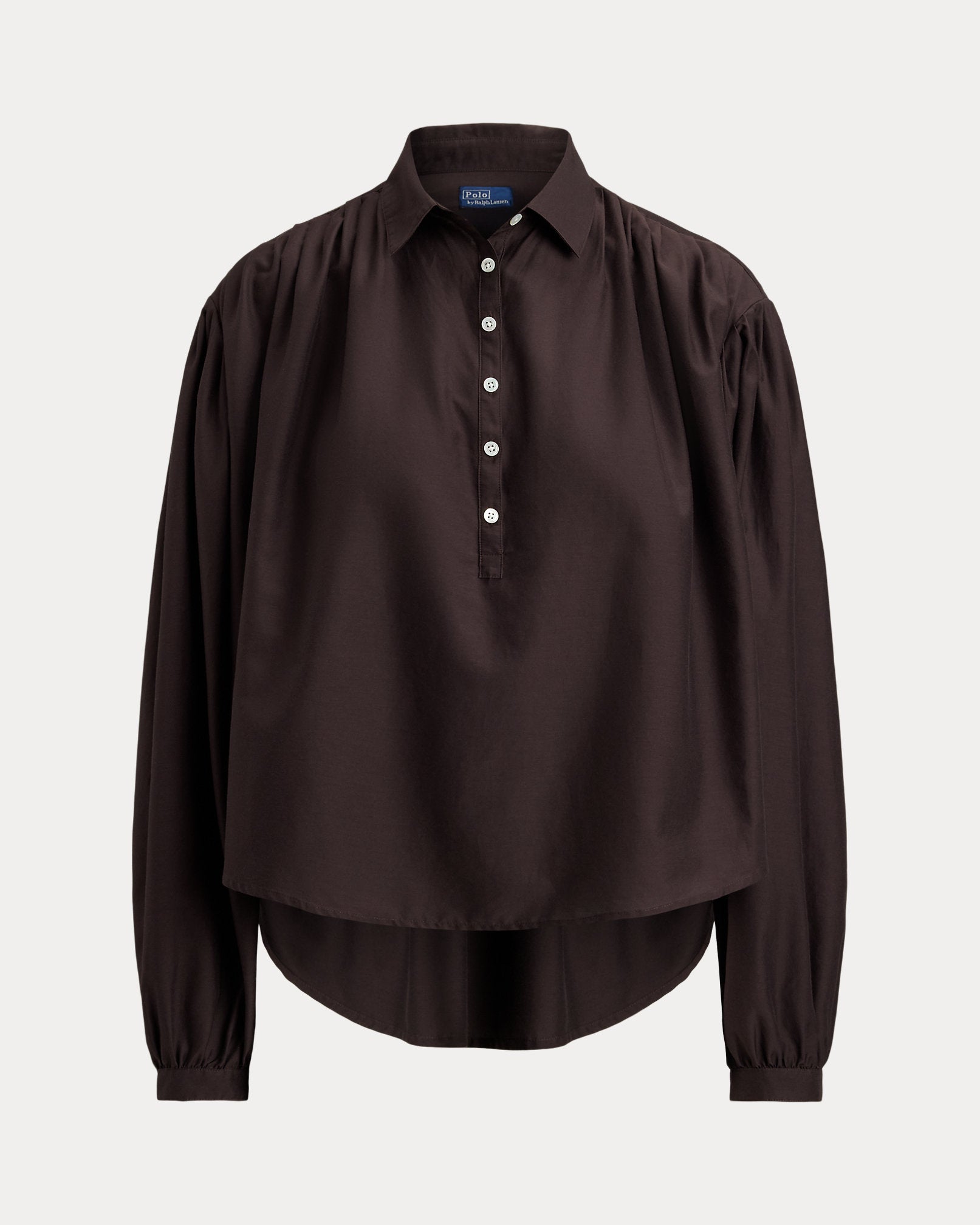 Ralph Lauren Pleated CottonSilk Blouse