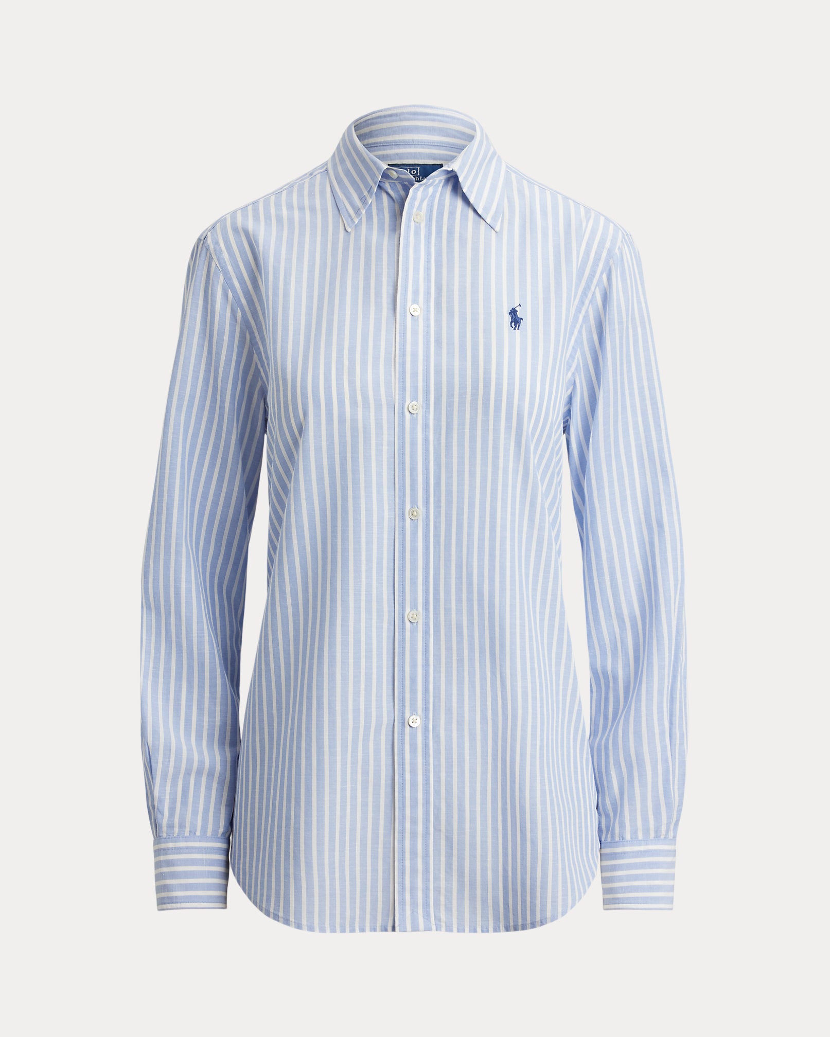 Ralph Lauren Classic Fit Striped CottonLinen Shirt