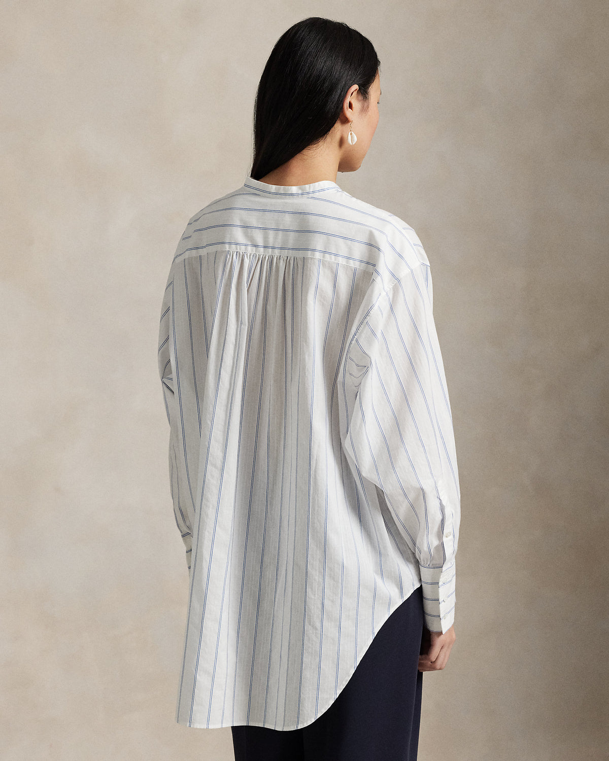 Ralph Lauren Striped Cotton Dobby Top
