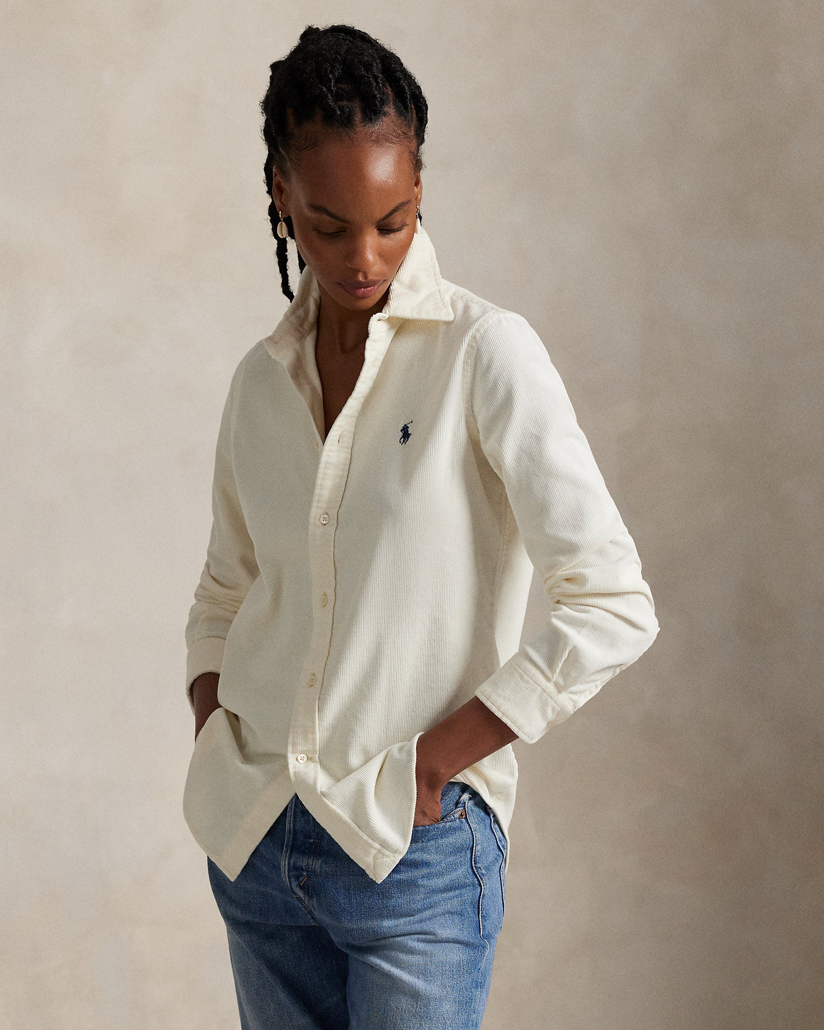 Ralph Lauren Stretch Slim Fit Cotton Corduroy Shirt