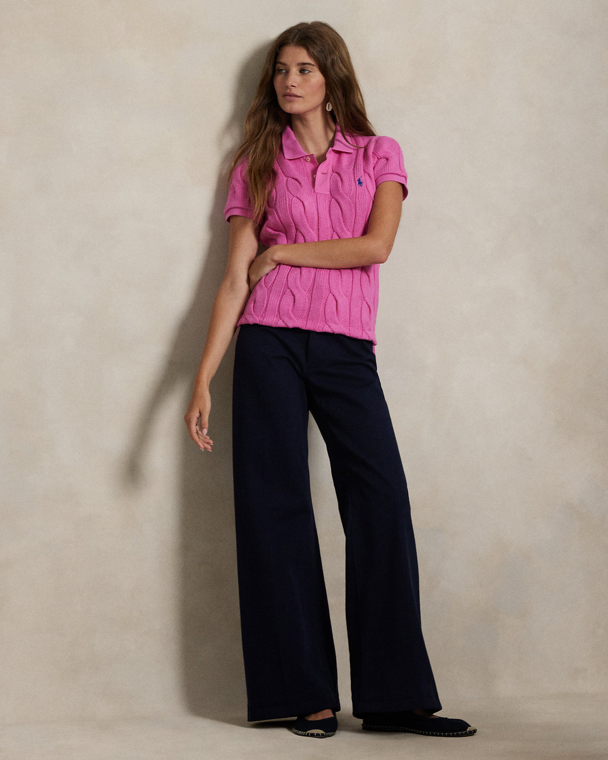Ralph Lauren CableKnit Cotton Polo Shirt