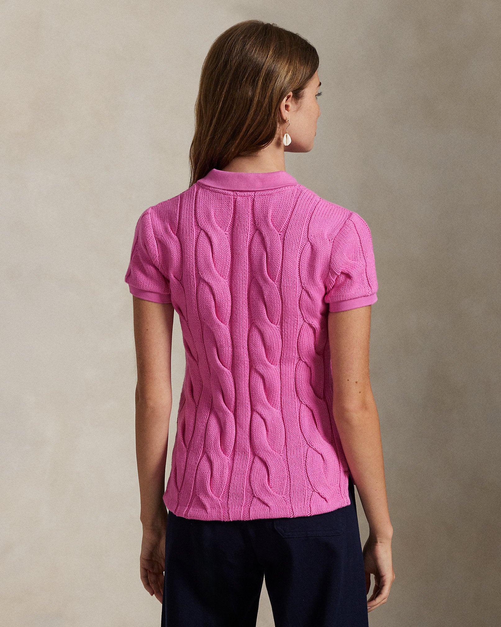 Ralph Lauren CableKnit Cotton Polo Shirt