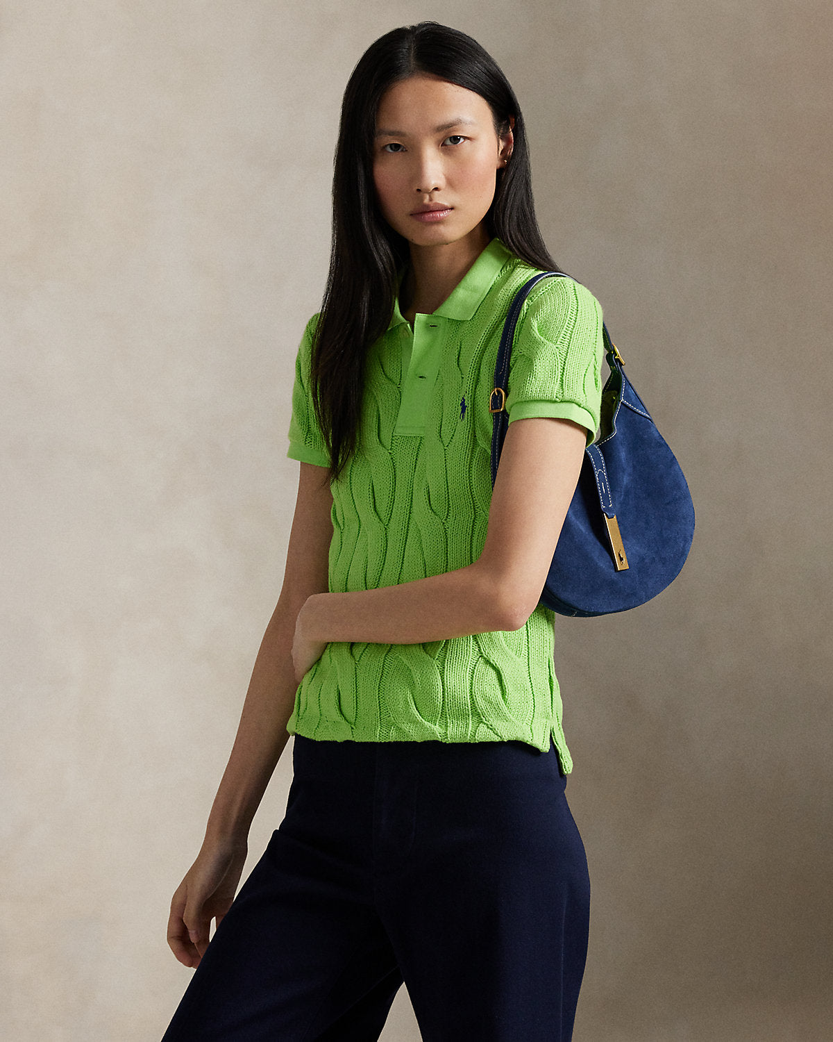 Ralph Lauren CableKnit Cotton Polo Shirt