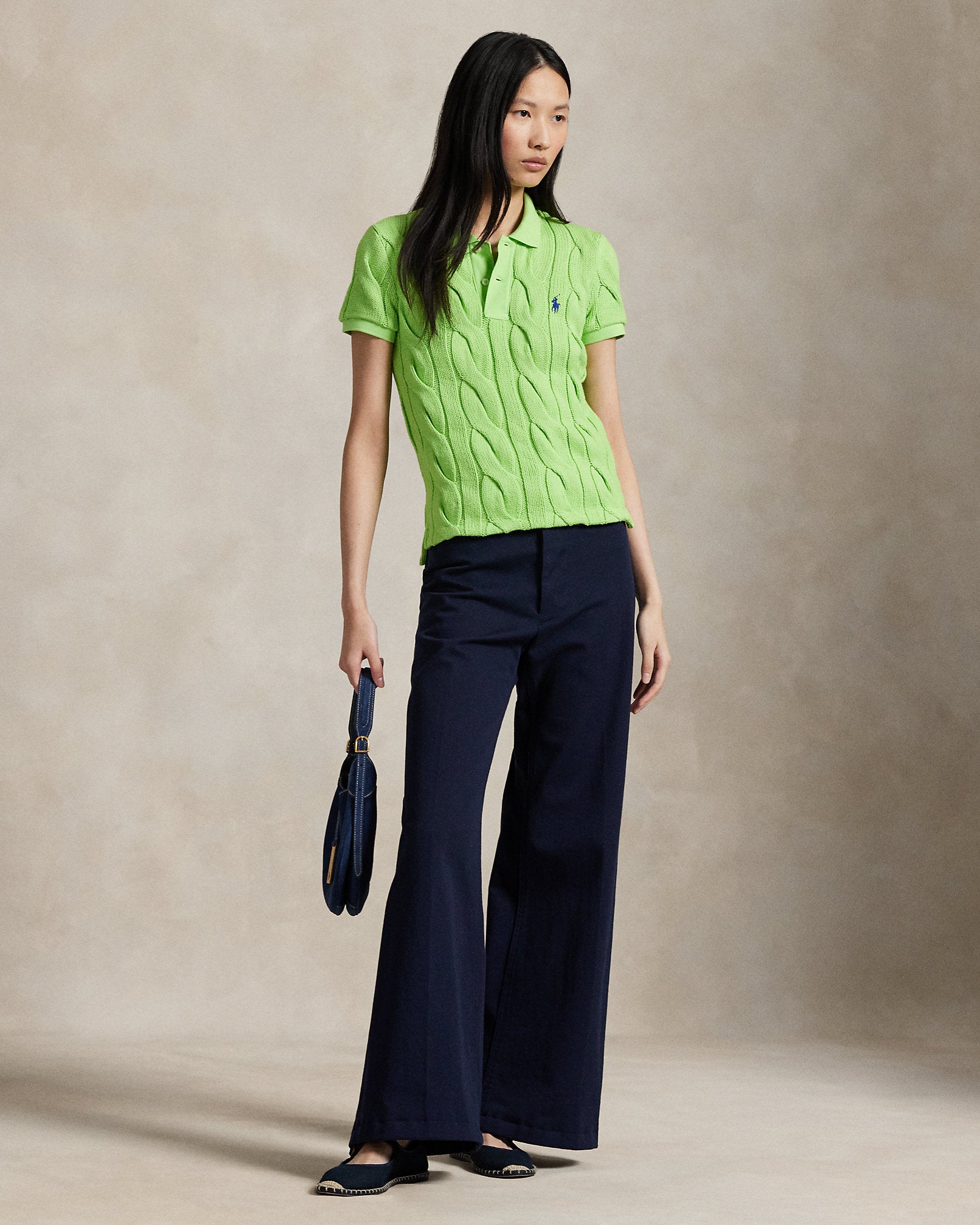 Ralph Lauren CableKnit Cotton Polo Shirt