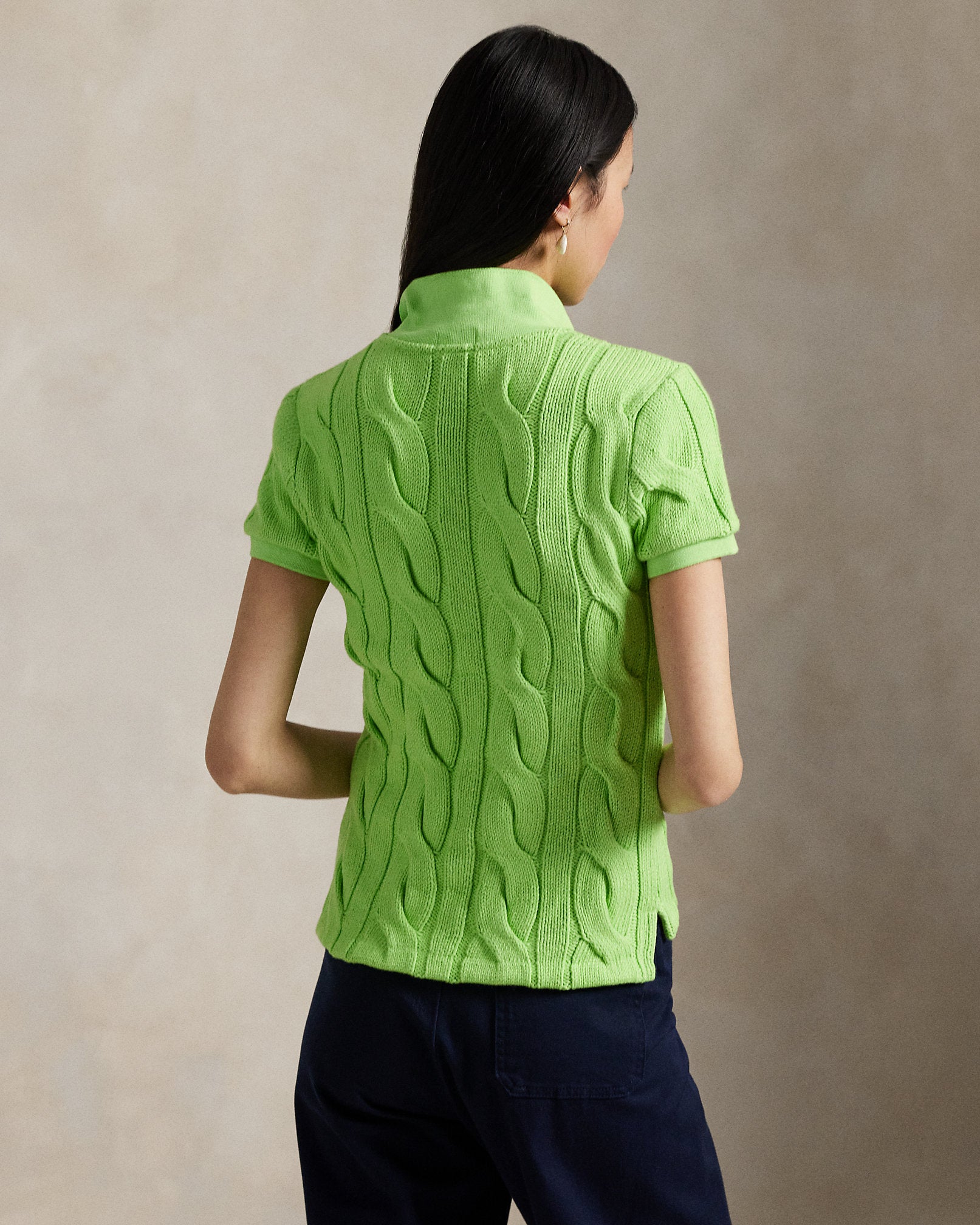 Ralph Lauren CableKnit Cotton Polo Shirt