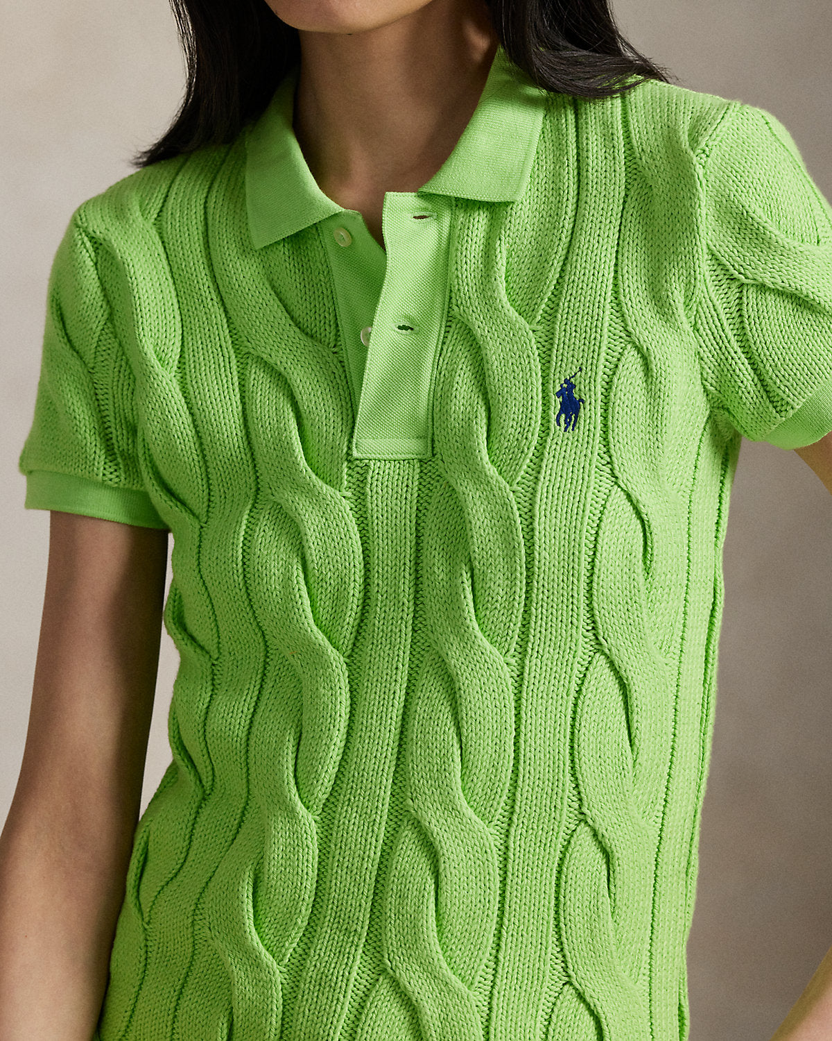 Ralph Lauren CableKnit Cotton Polo Shirt