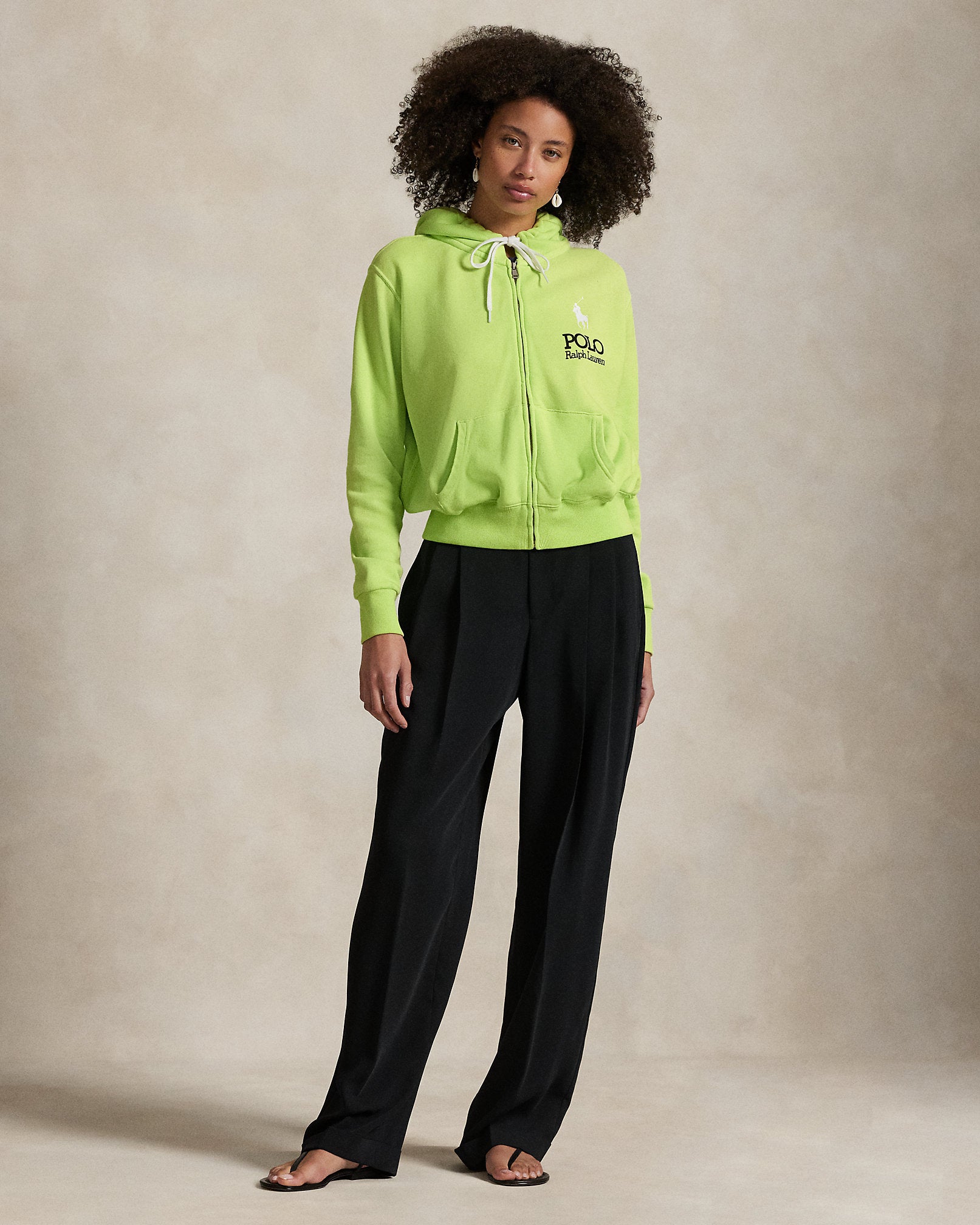 Ralph Lauren Big Pony Lightweight Fleece Zip Hoodie
