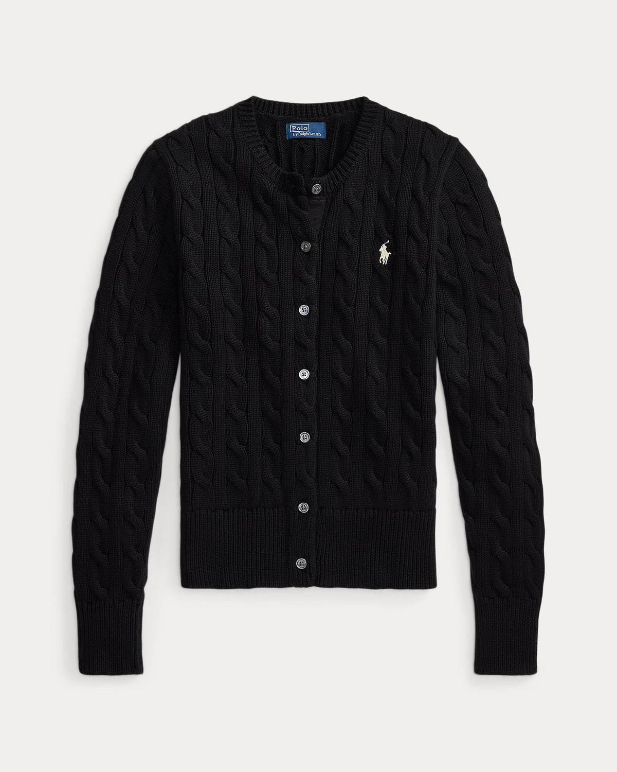 Ralph Lauren CableKnit Cotton Crewneck Cardigan