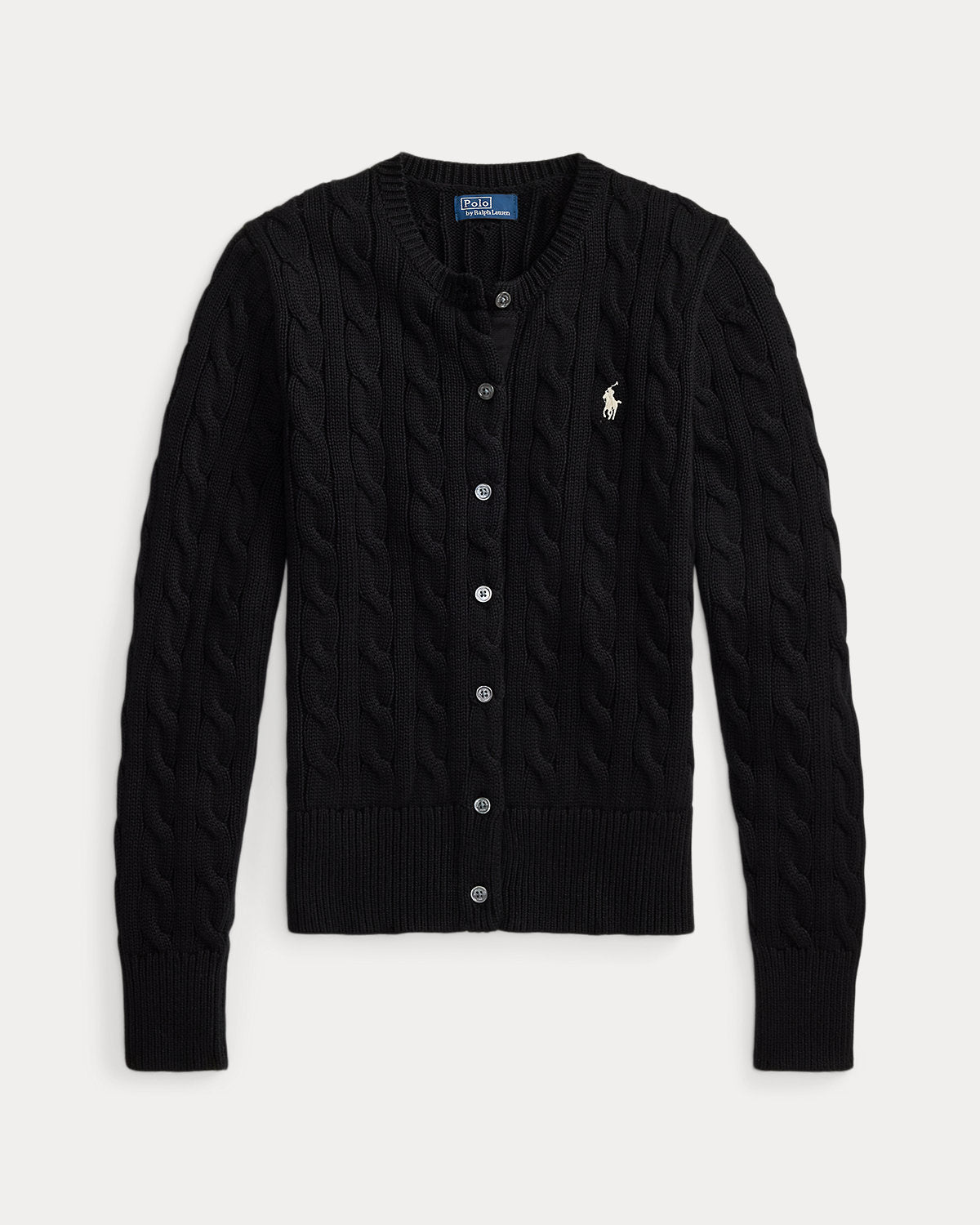 Ralph Lauren CableKnit Cotton Crewneck Cardigan