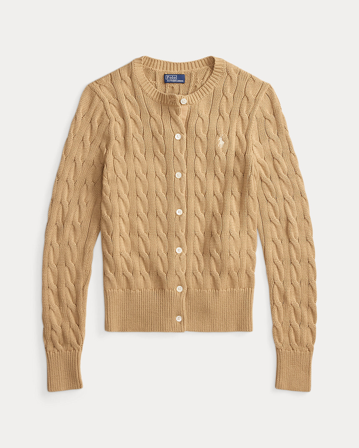 Ralph Lauren CableKnit Cotton Crewneck Cardigan