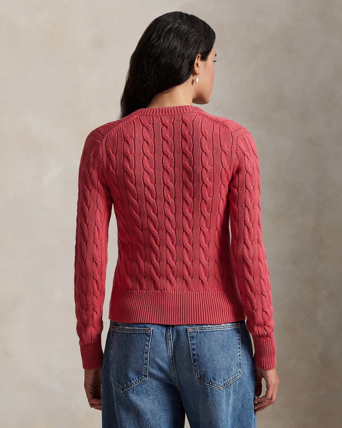 Ralph Lauren CableKnit Cotton Crewneck Cardigan