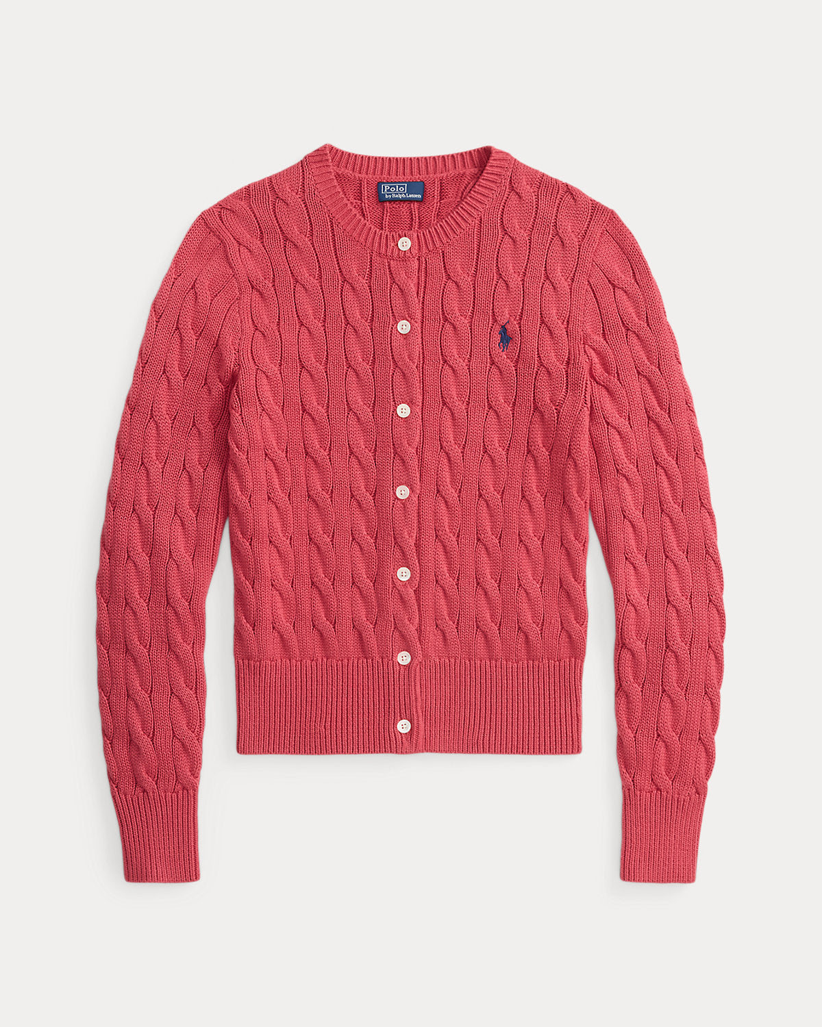 Ralph Lauren CableKnit Cotton Crewneck Cardigan