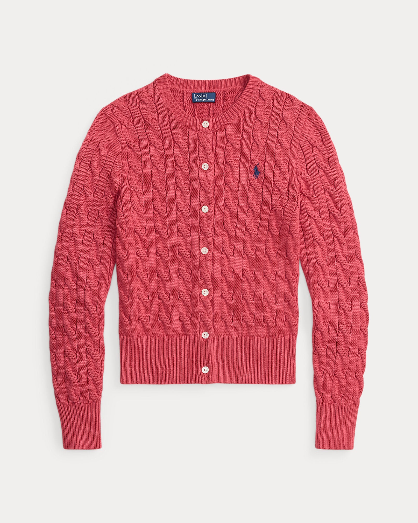 Ralph Lauren CableKnit Cotton Crewneck Cardigan