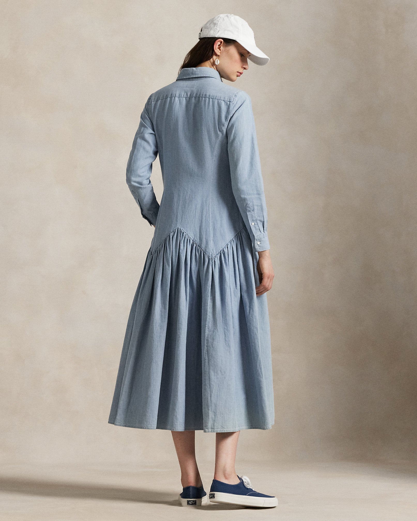 Ralph Lauren CottonLinen Chambray Shirtdress