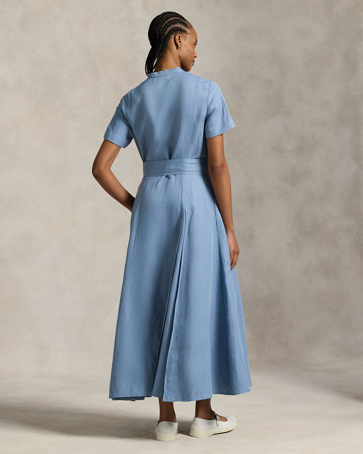 Ralph Lauren Belted SilkBlend ALine Dress