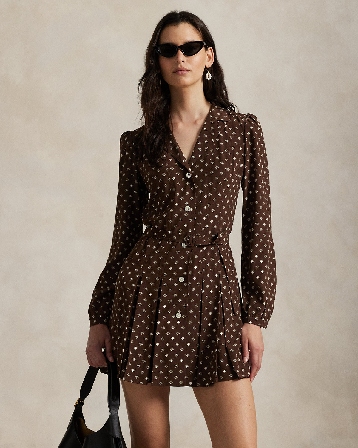 Ralph Lauren Printed Silk Mini Dress