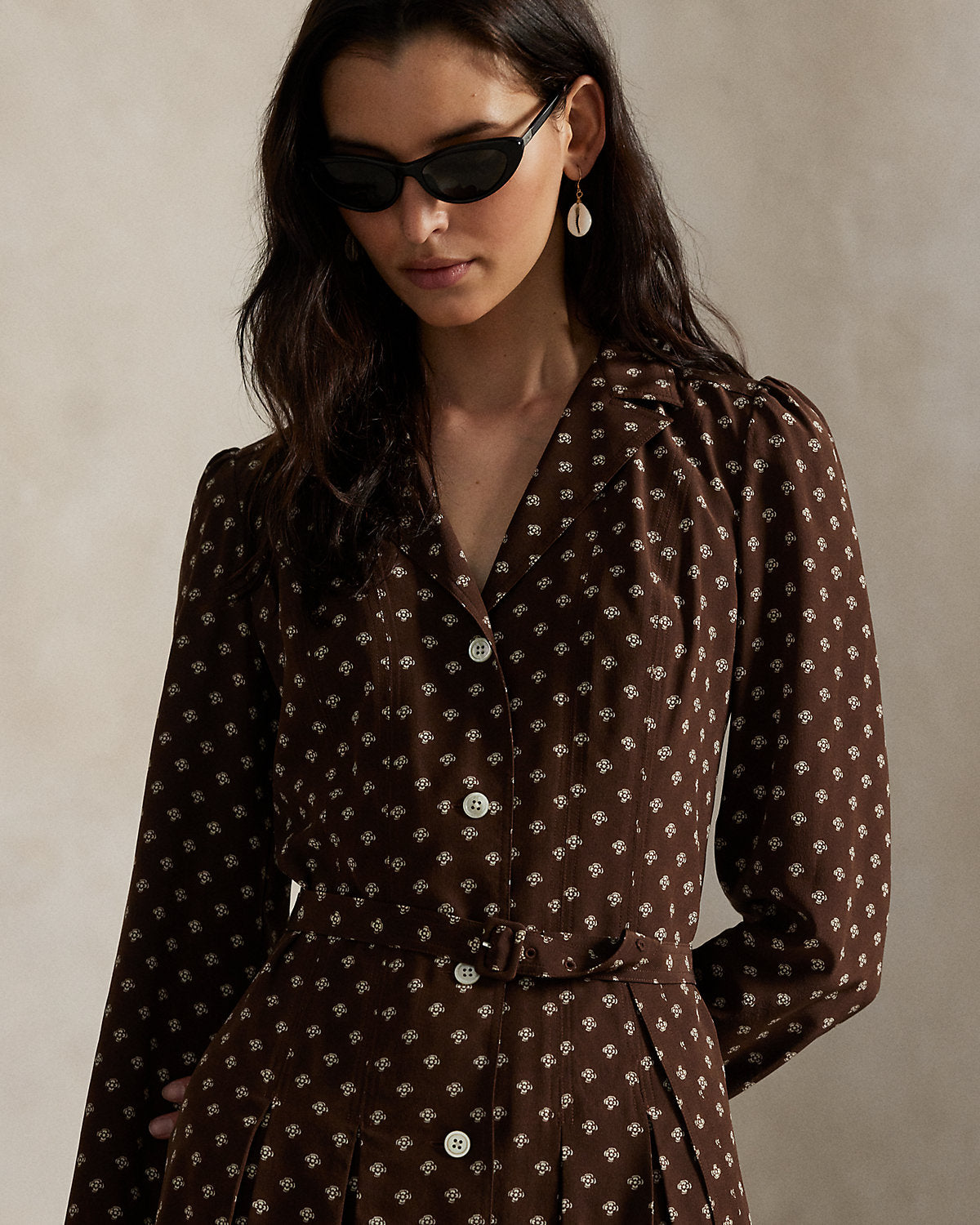 Ralph Lauren Printed Silk Mini Dress
