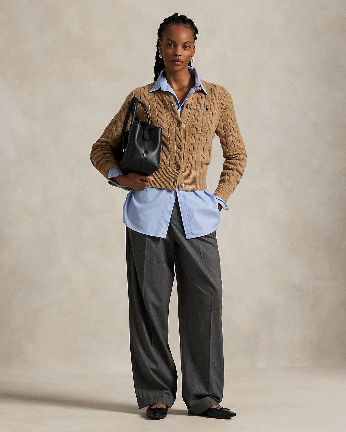 Ralph Lauren CableKnit WoolCashmere Cardigan