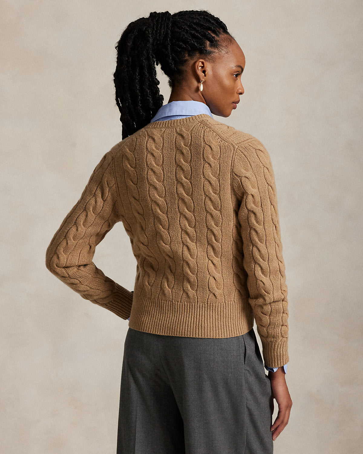 Ralph Lauren CableKnit WoolCashmere Cardigan