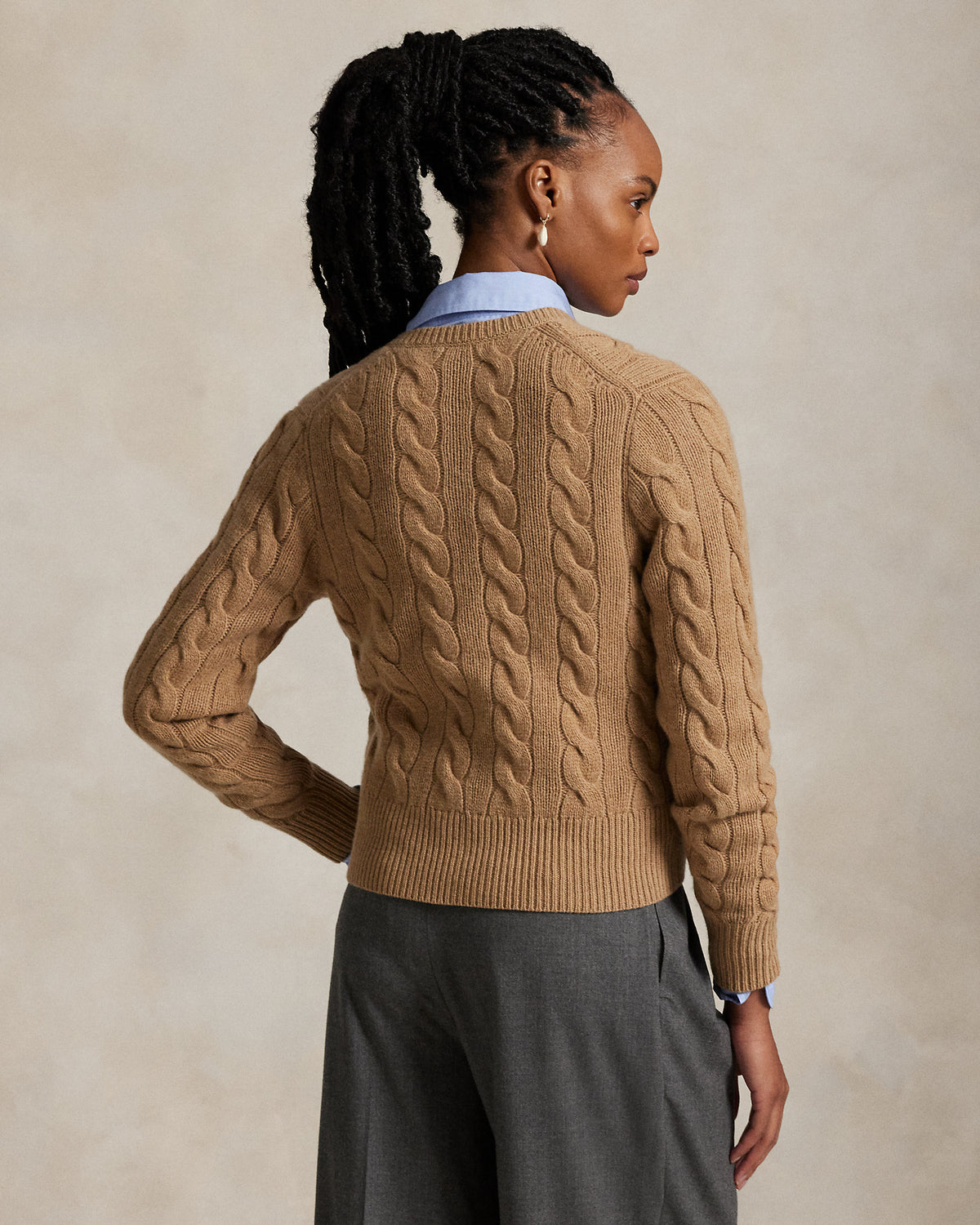 Ralph Lauren CableKnit WoolCashmere Cardigan