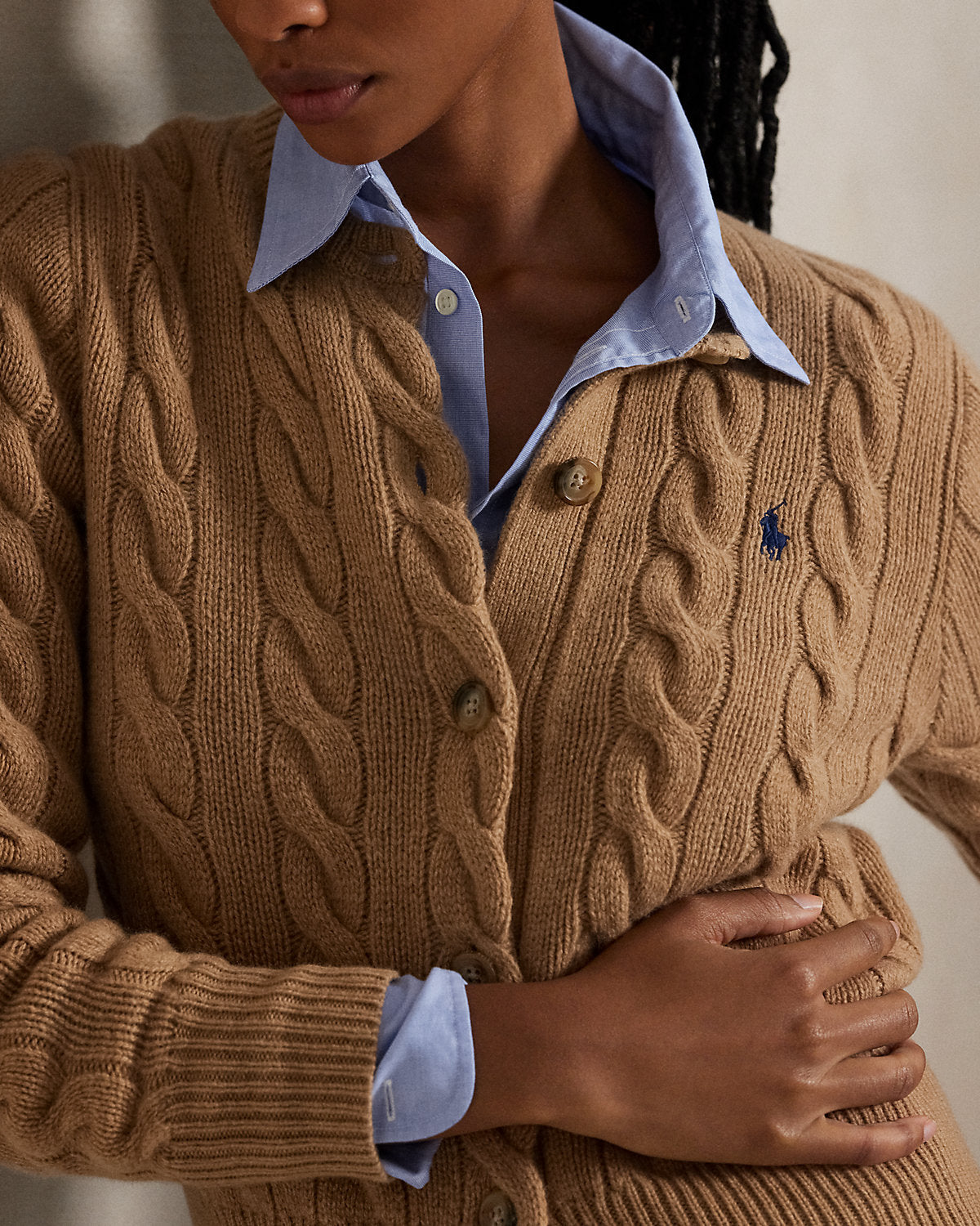Ralph Lauren CableKnit WoolCashmere Cardigan