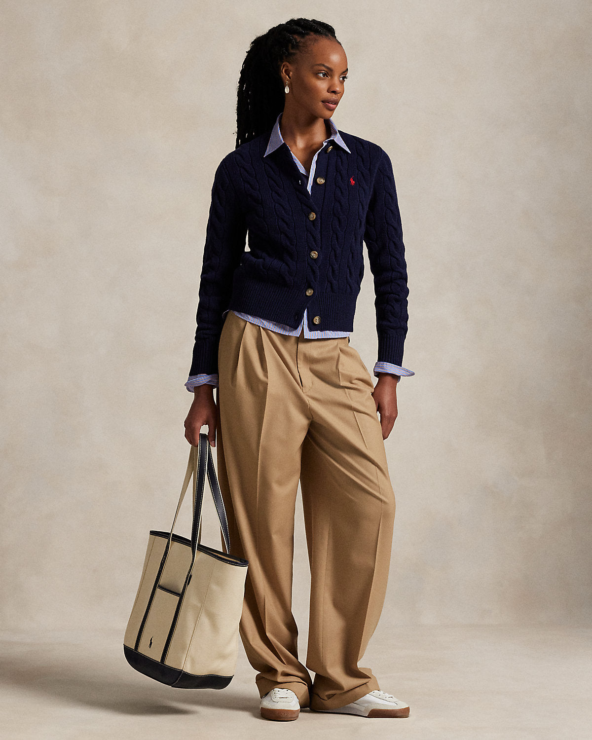 Ralph Lauren CableKnit WoolCashmere Cardigan