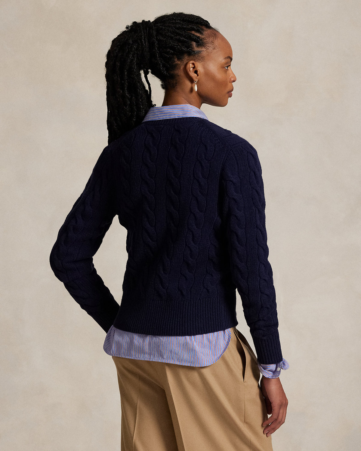 Ralph Lauren CableKnit WoolCashmere Cardigan