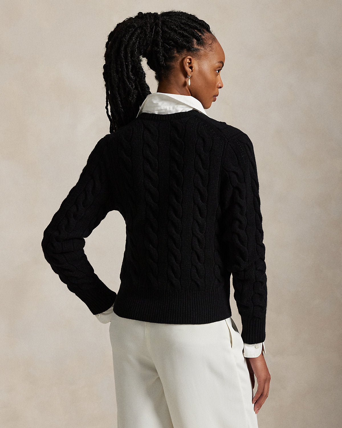 Ralph Lauren CableKnit WoolCashmere Cardigan