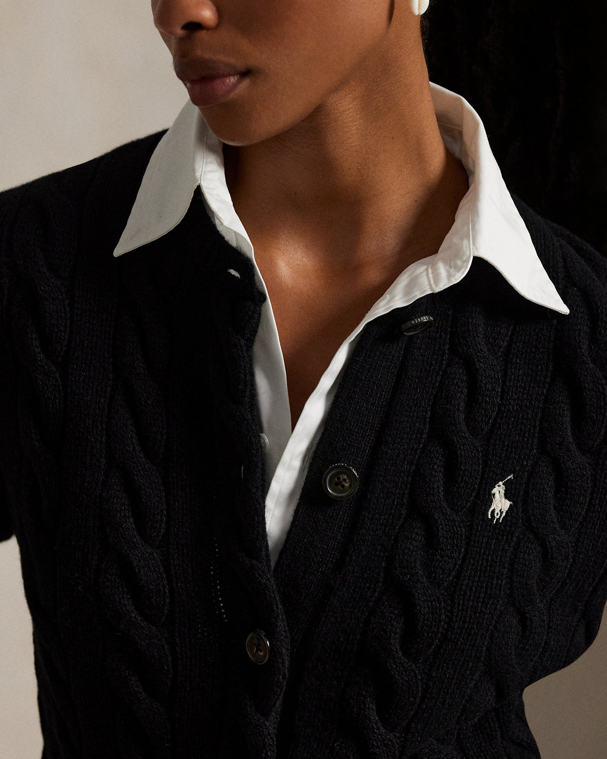 Ralph Lauren CableKnit WoolCashmere Cardigan