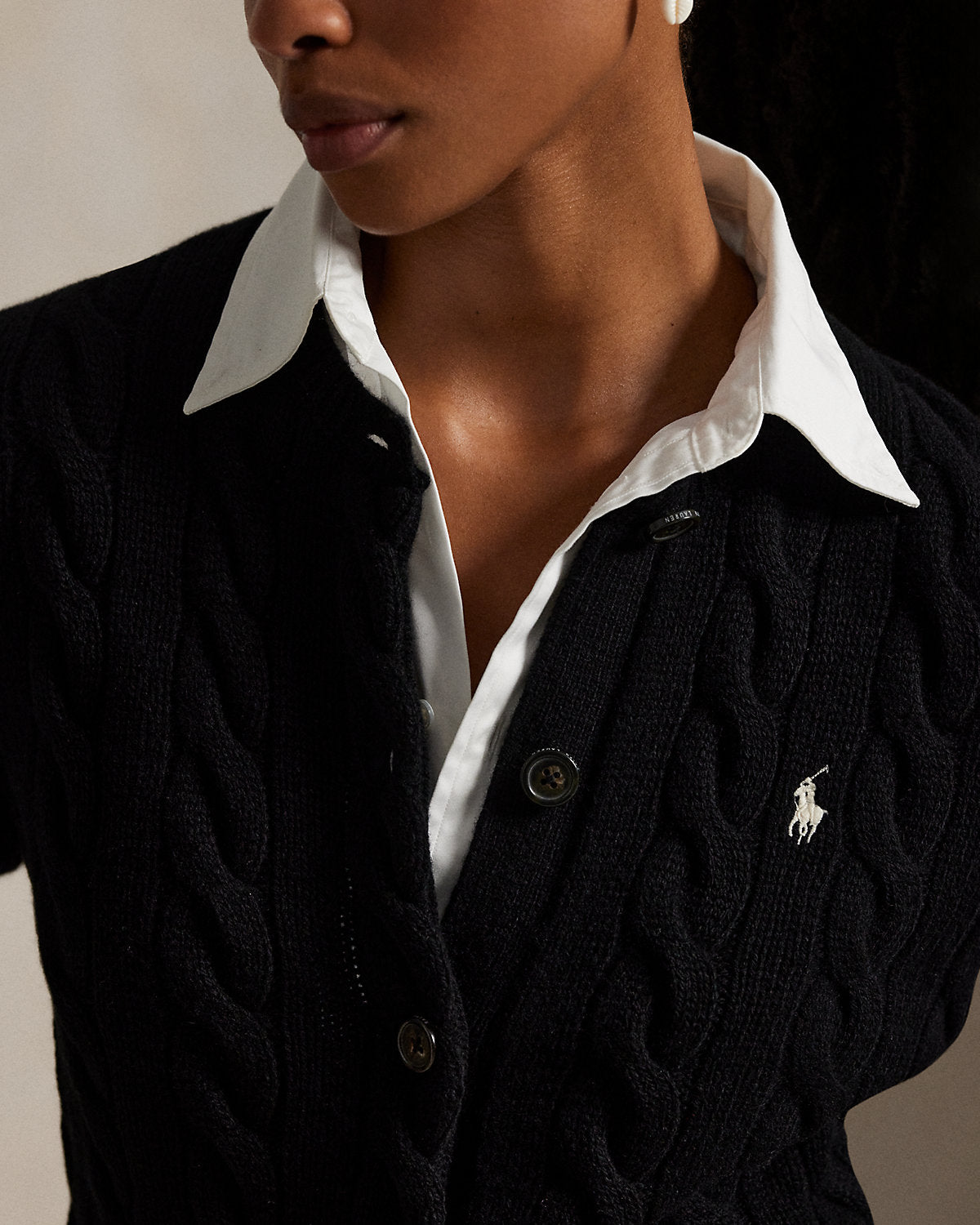Ralph Lauren CableKnit WoolCashmere Cardigan