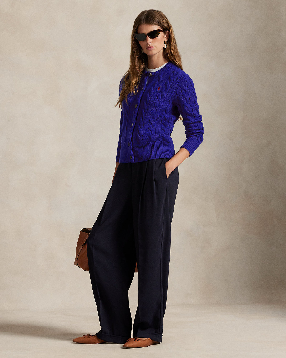 Ralph Lauren CableKnit WoolCashmere Cardigan